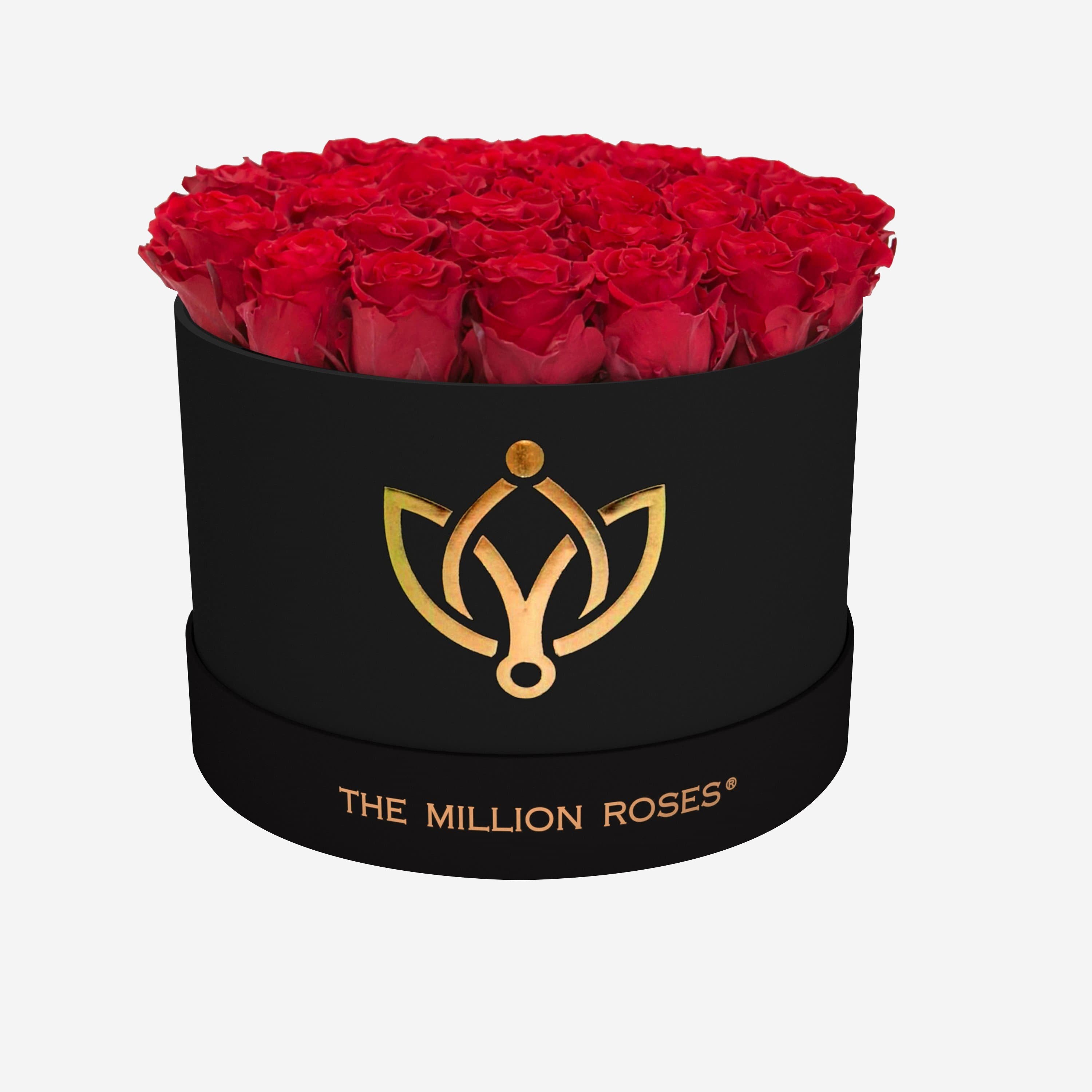 Supreme Black Box | Flower Logo | Red Roses - The Million Roses