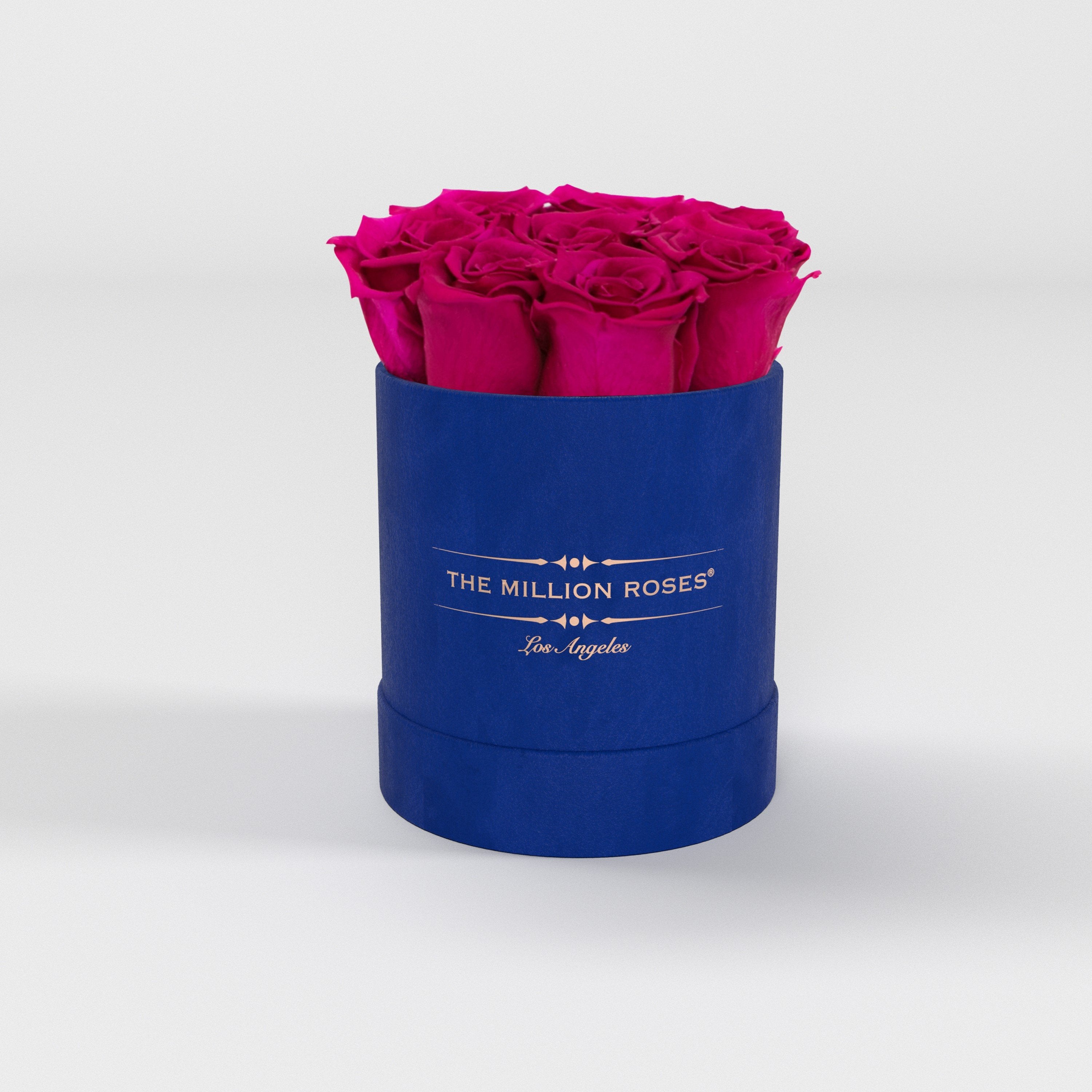 ( LA ) Blue - Suede - Basic Box with Magenta Roses Kit - the million roses