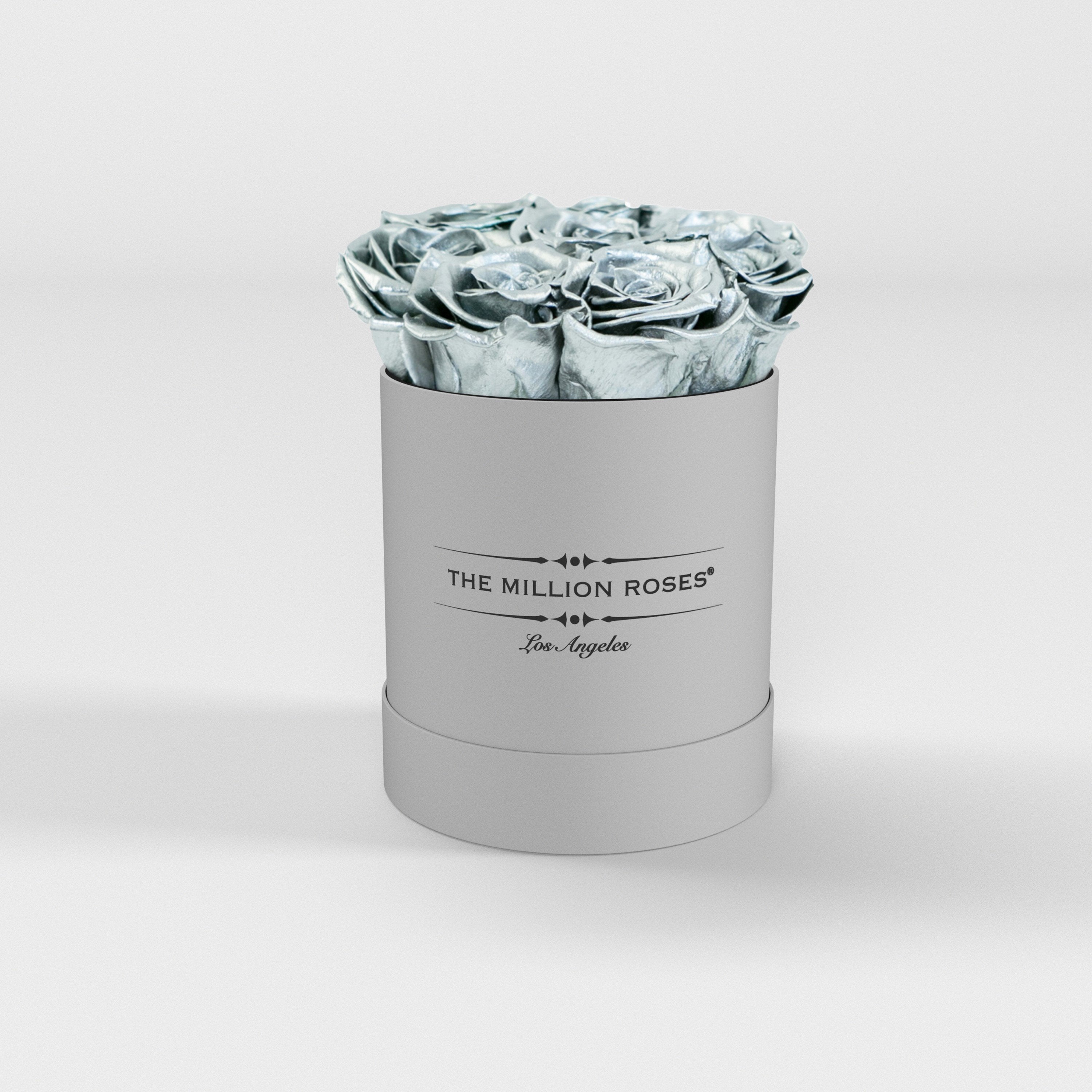 ( LA ) White - Basic Box with Silver Roses