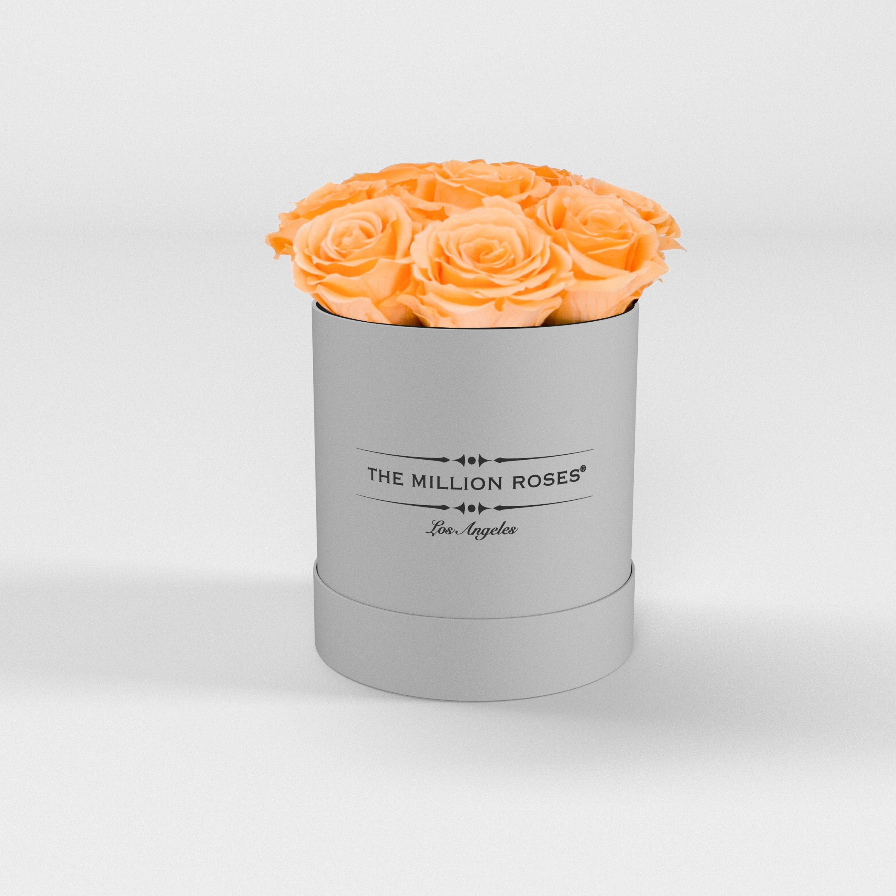 ( LA ) White - Basic Box with Orange Roses