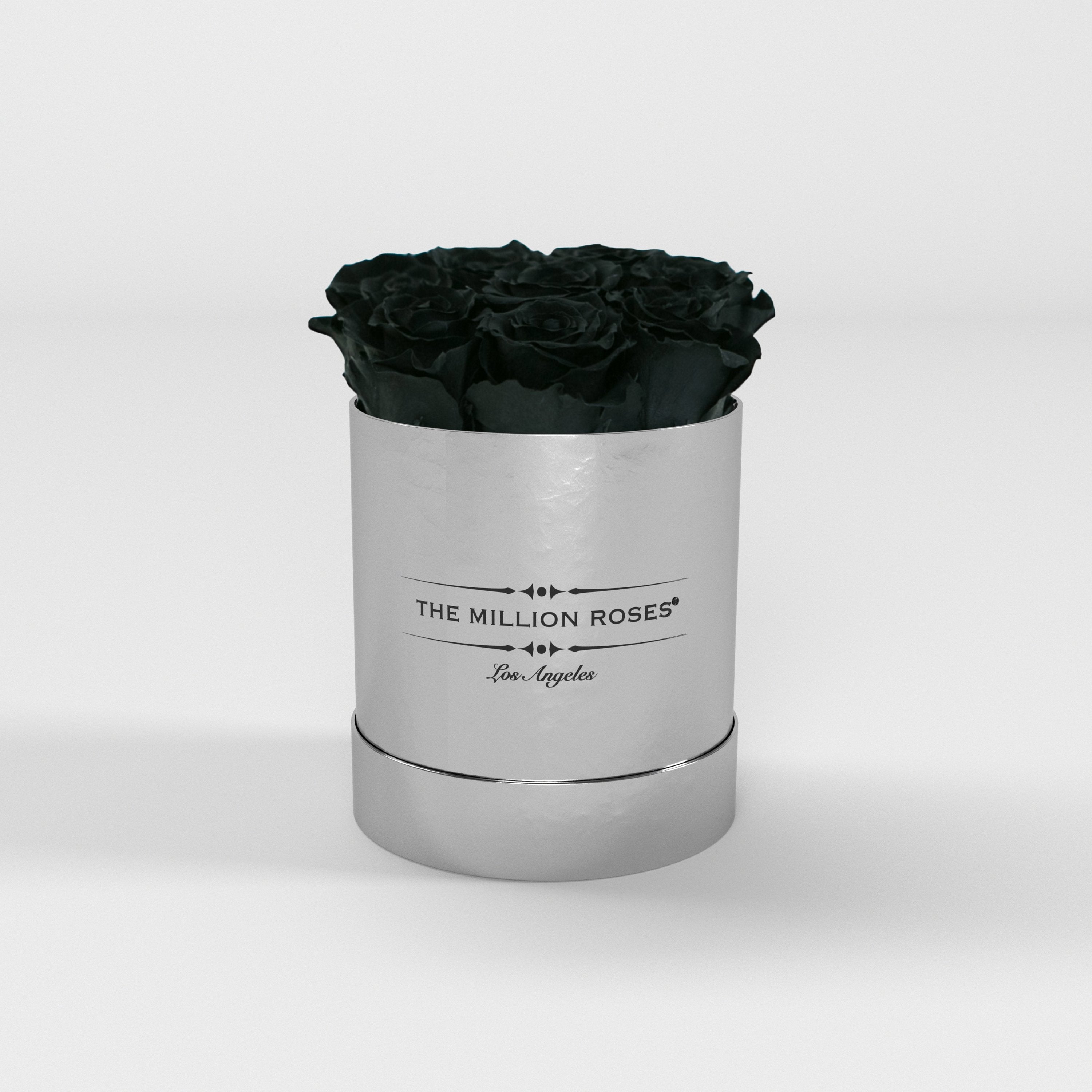 ( LA ) Silver - Basic Box with Black Roses
