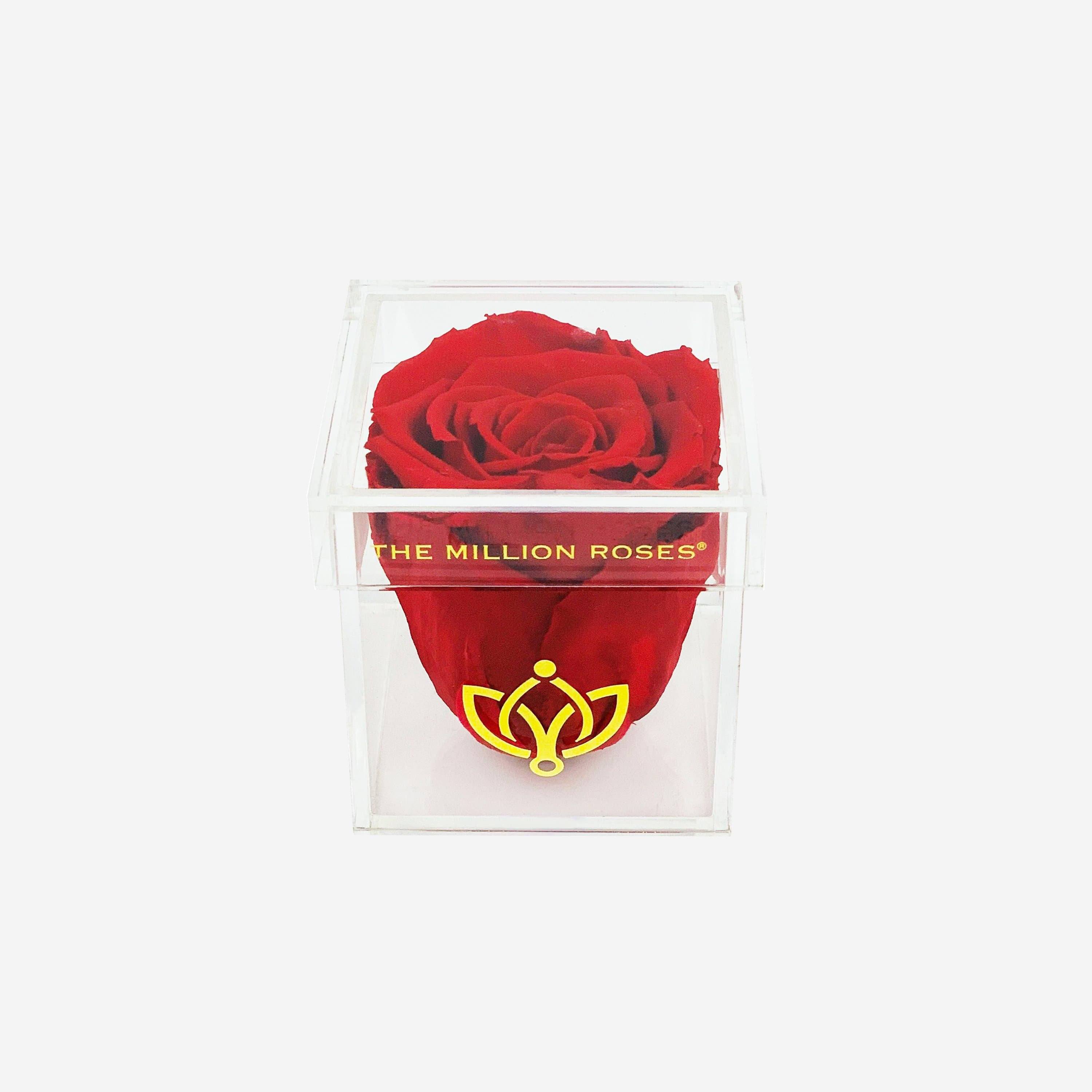 Acrylic Single Box | Red Rose - The Million Roses