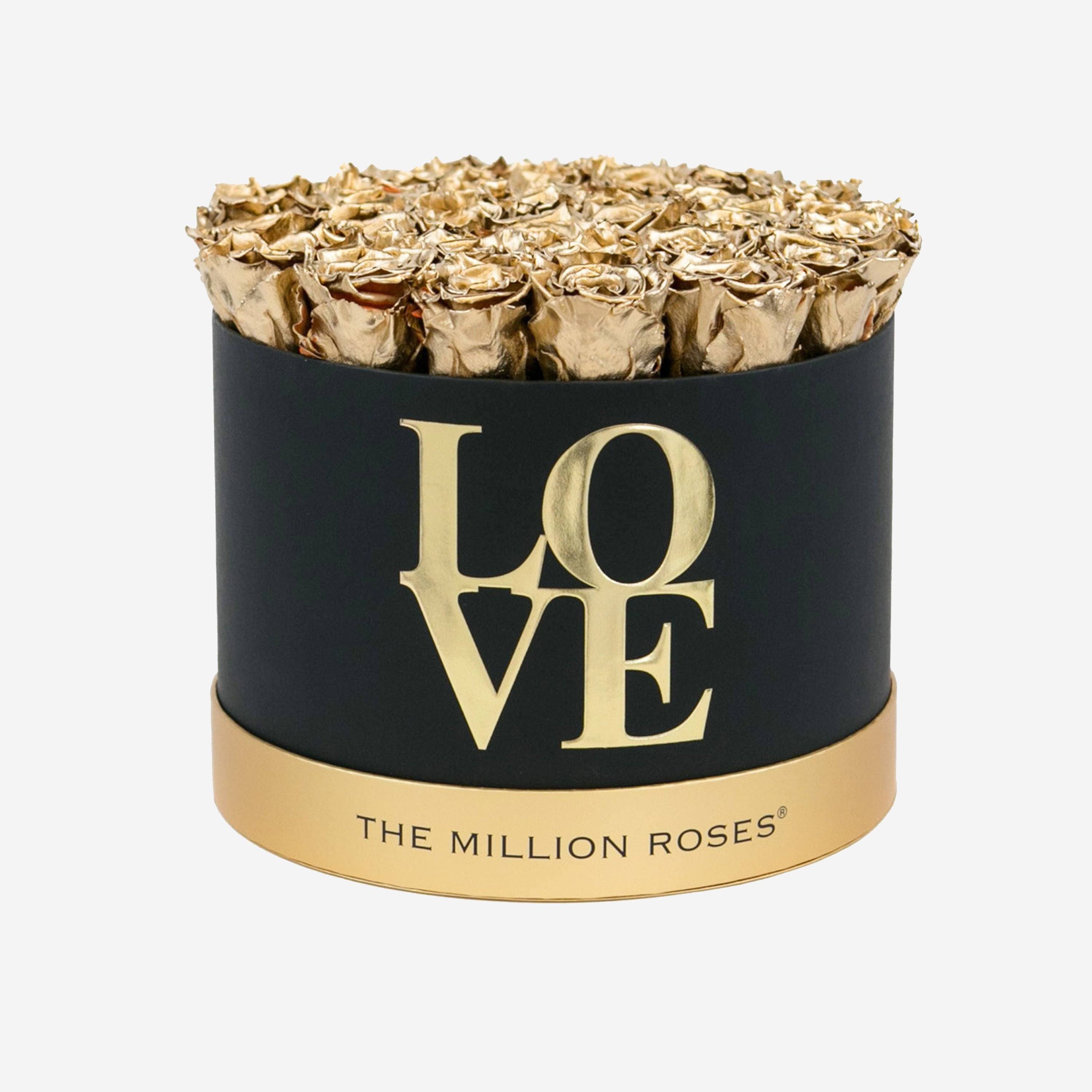 Supreme Black Box | Love Edition | Gold Roses - The Million Roses