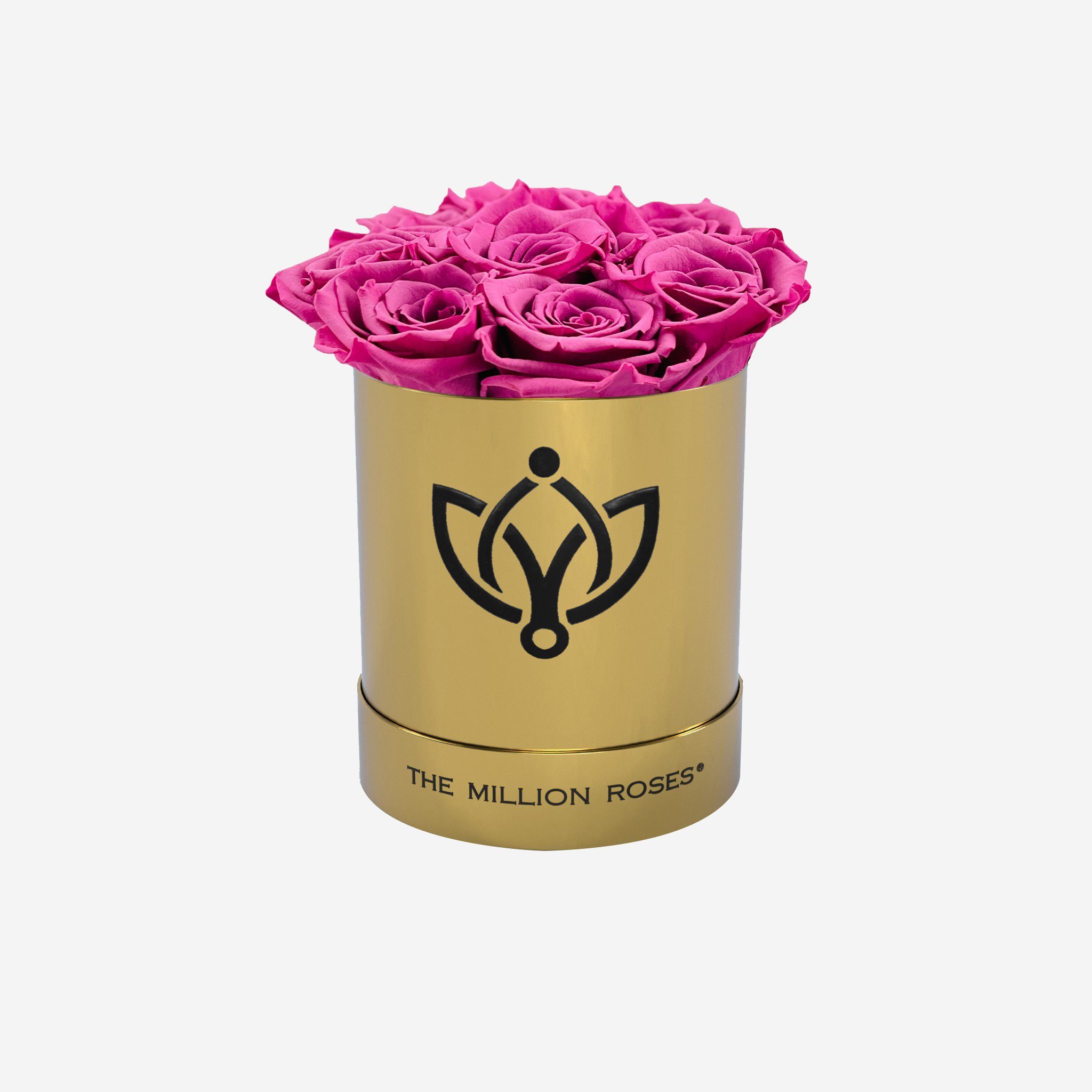 Basic Mirror Gold Box | Orchid Roses - The Million Roses