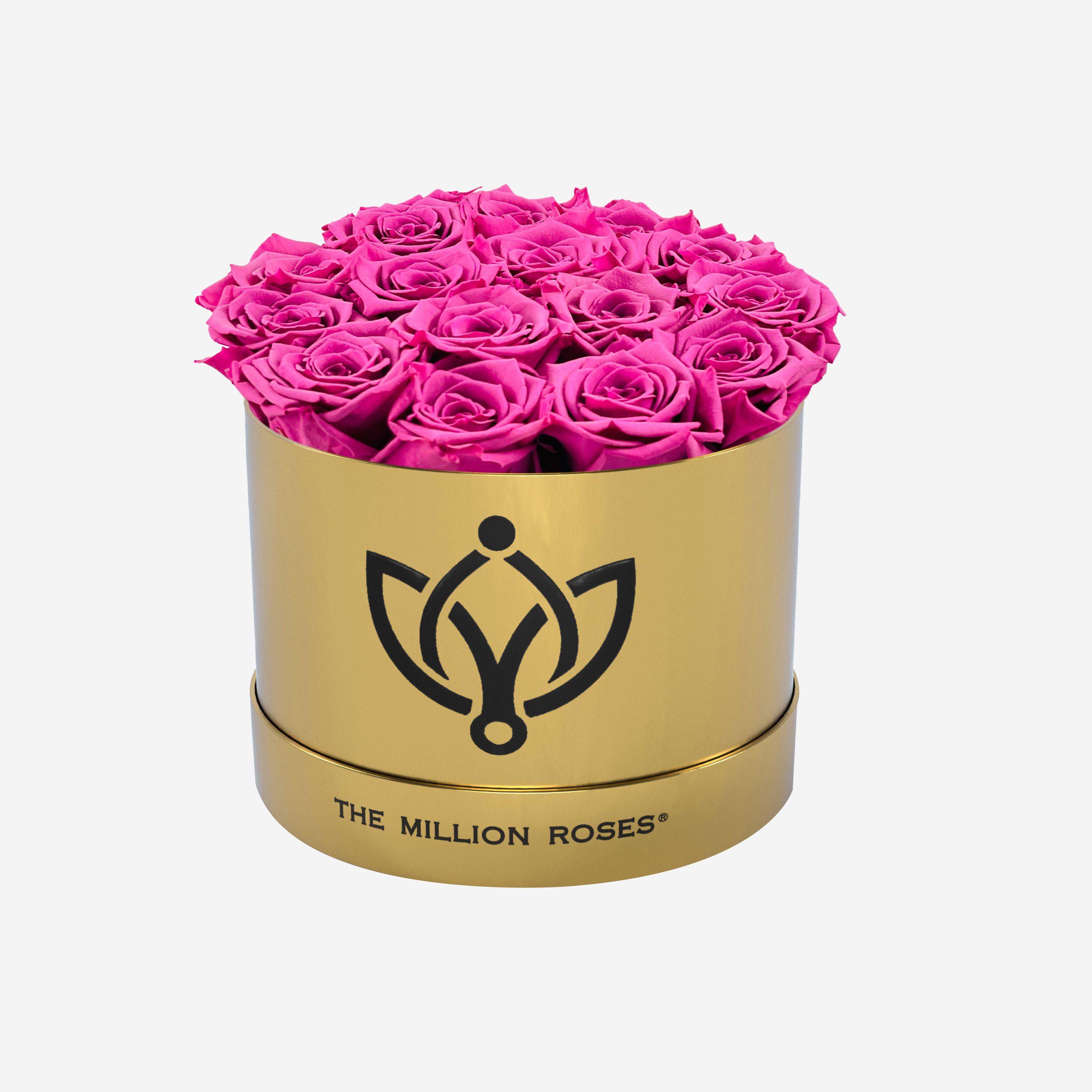 Classic Mirror Gold Box | Orchid Roses - The Million Roses