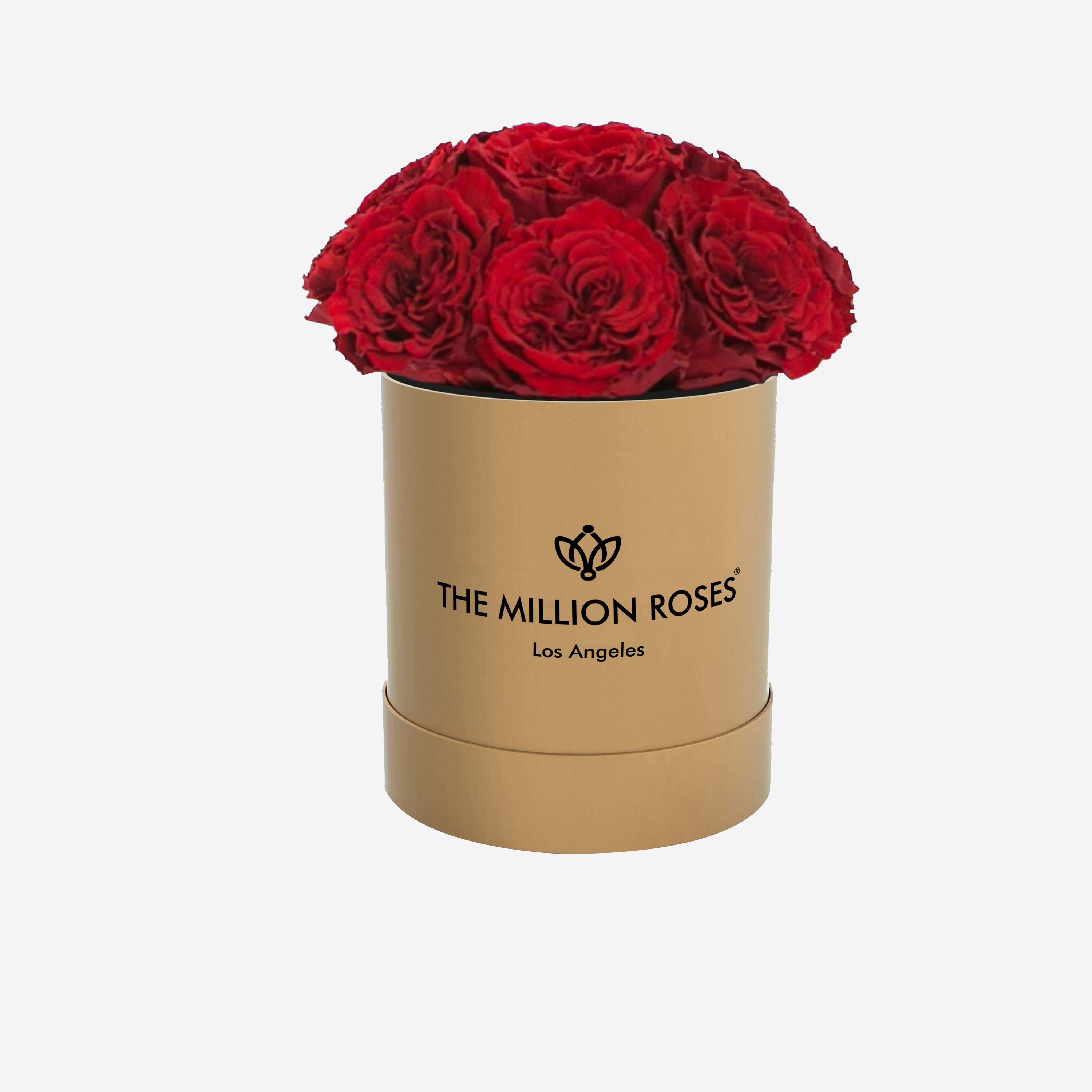 Basic Gold Dome Box | Red Carmen Roses