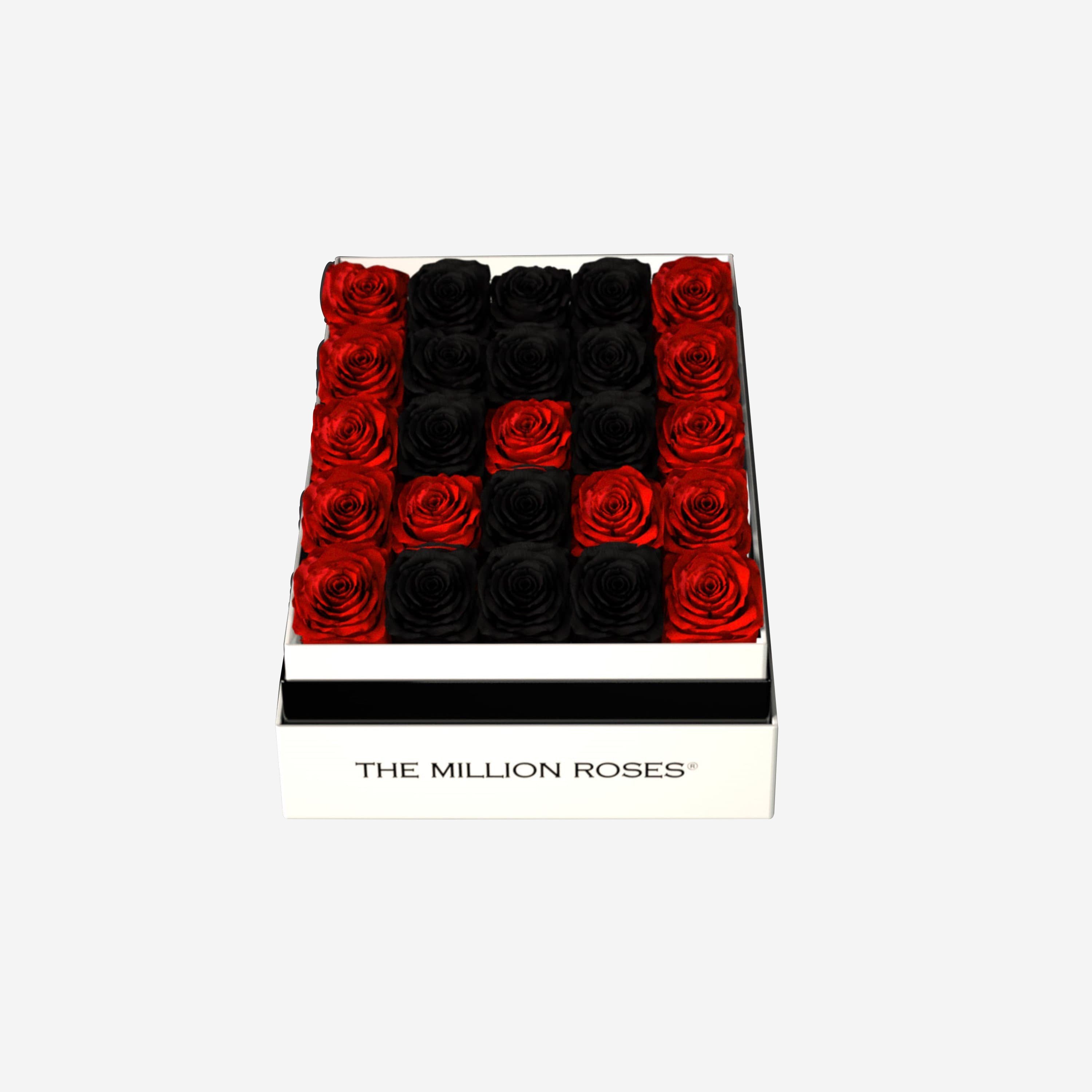 One in a Million™ Square White Box | Red Roses - The Million Roses