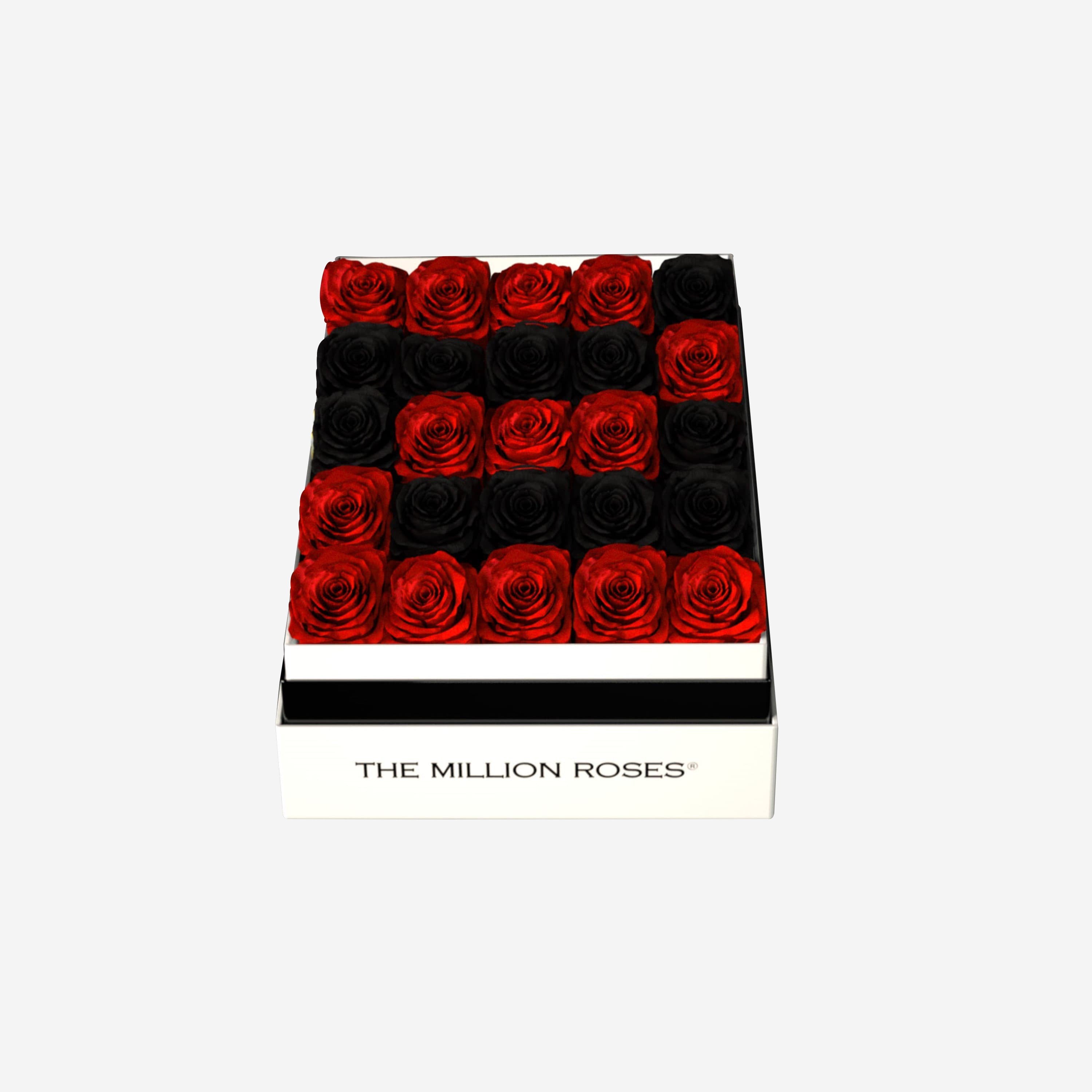 One in a Million™ Square White Box | Red Roses - The Million Roses