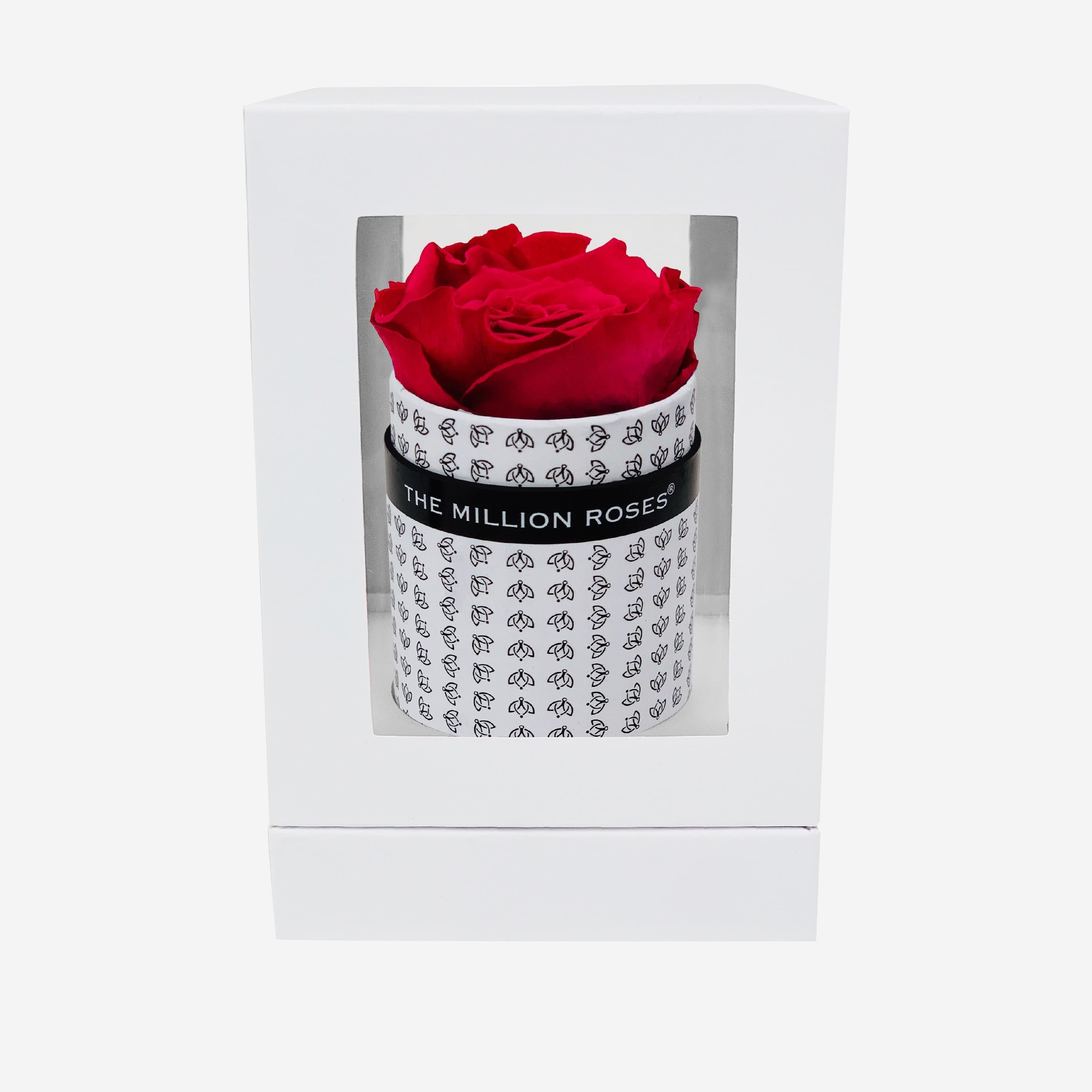 Single White Monogram Box | Magenta Rose