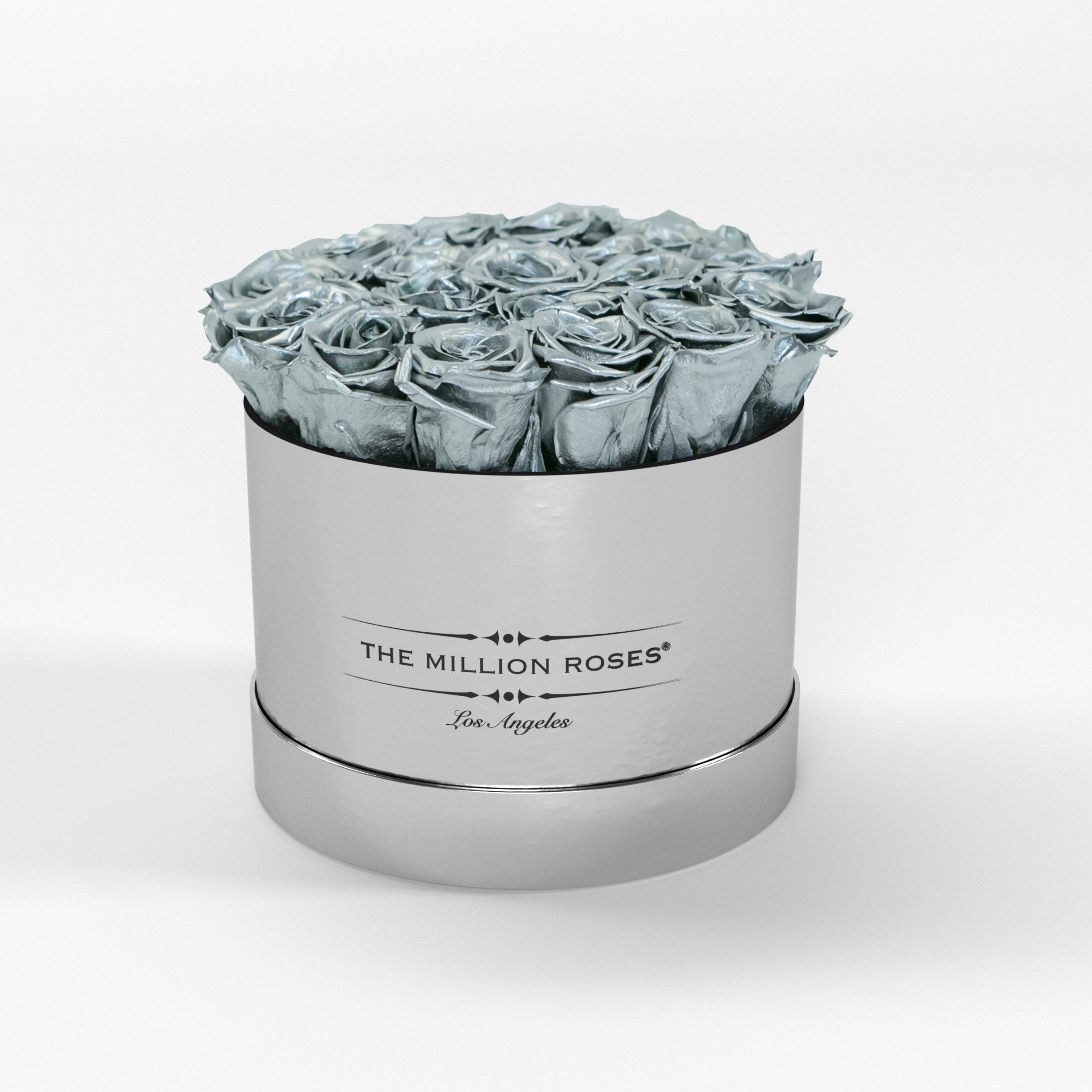 ( LA ) Silver - Classic Box with Silver Roses Kit - the million roses