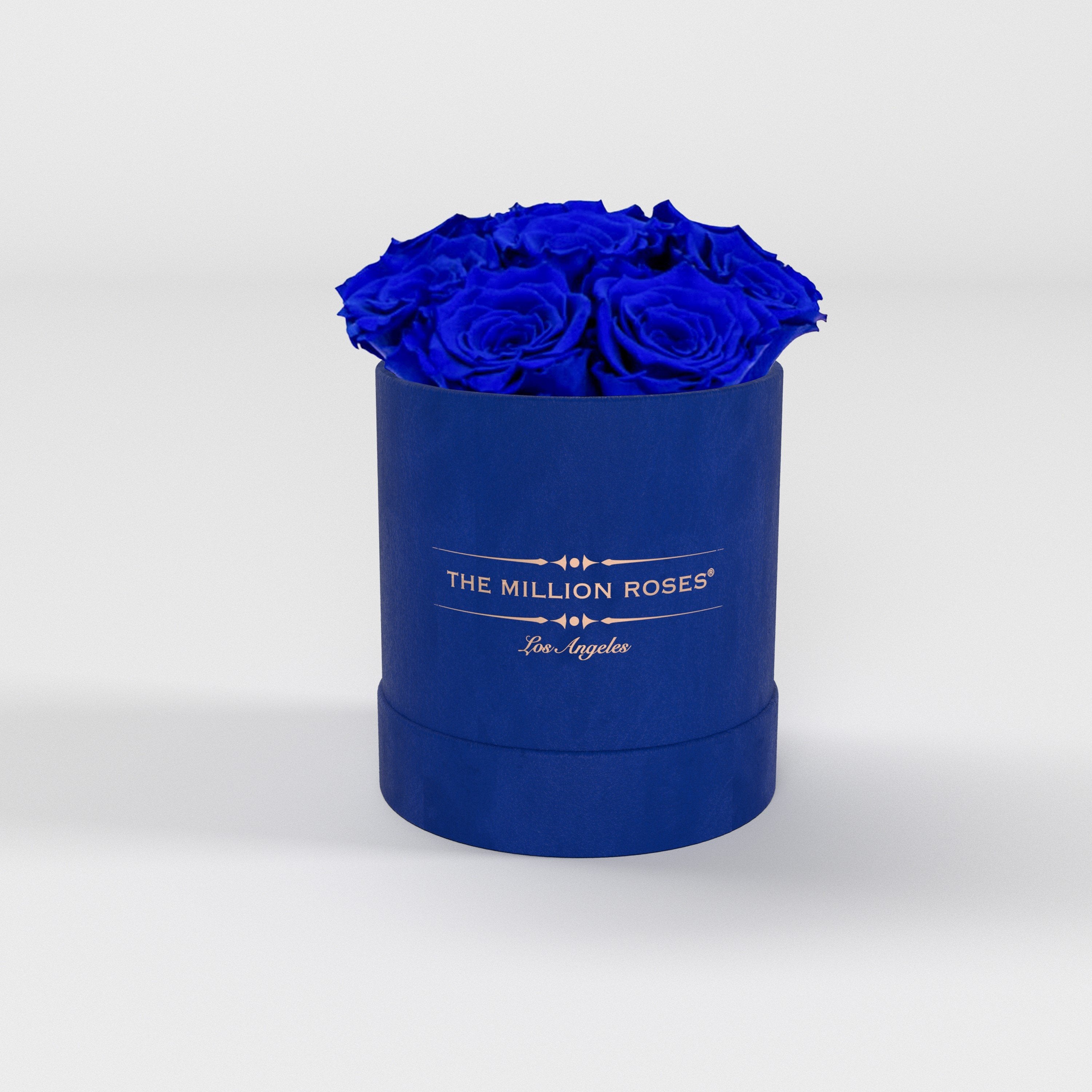 ( LA ) Blue - Suede - Basic Box with Royal Blue Roses Kit - the million roses