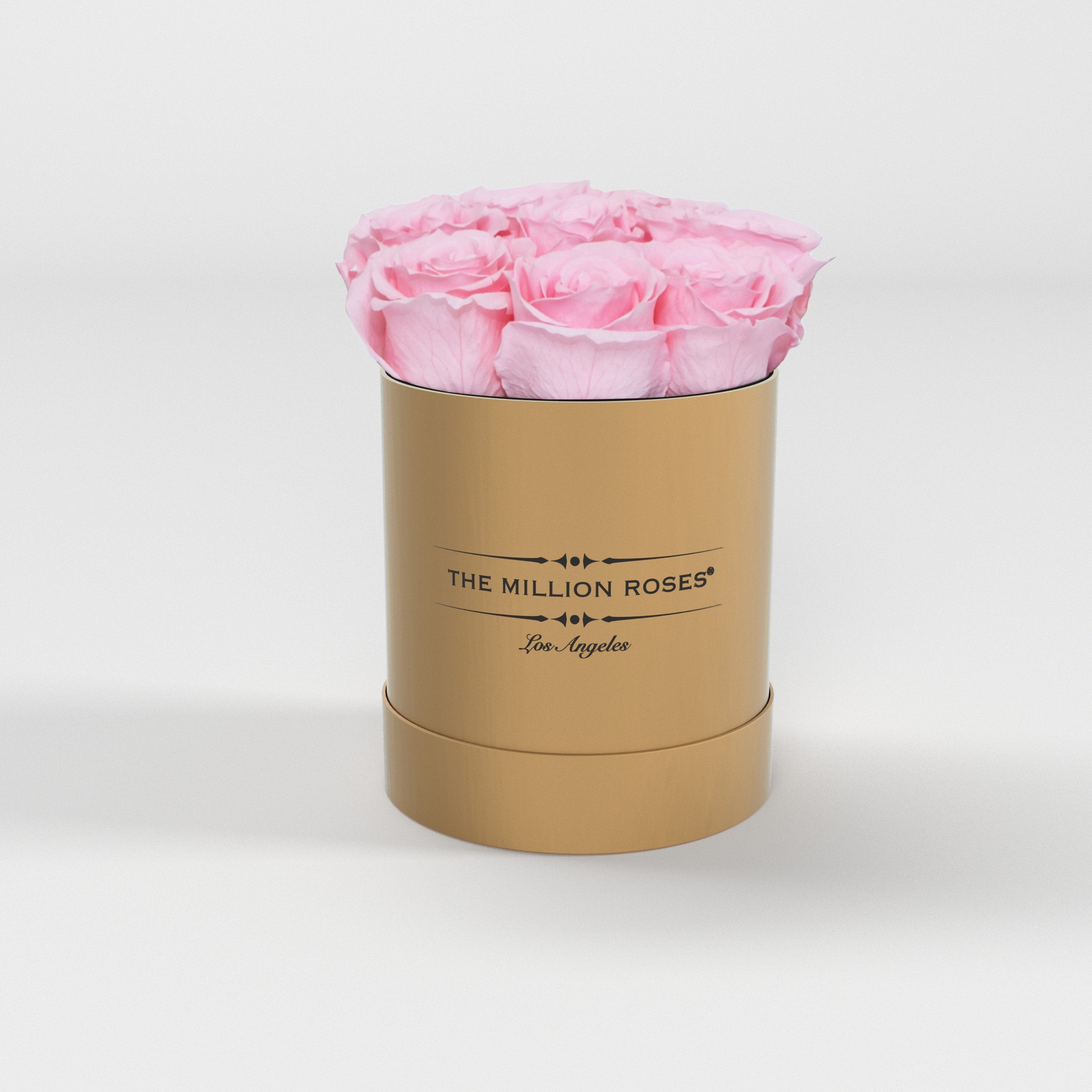 ( LA ) Gold - Basic Box with Light Pink Roses