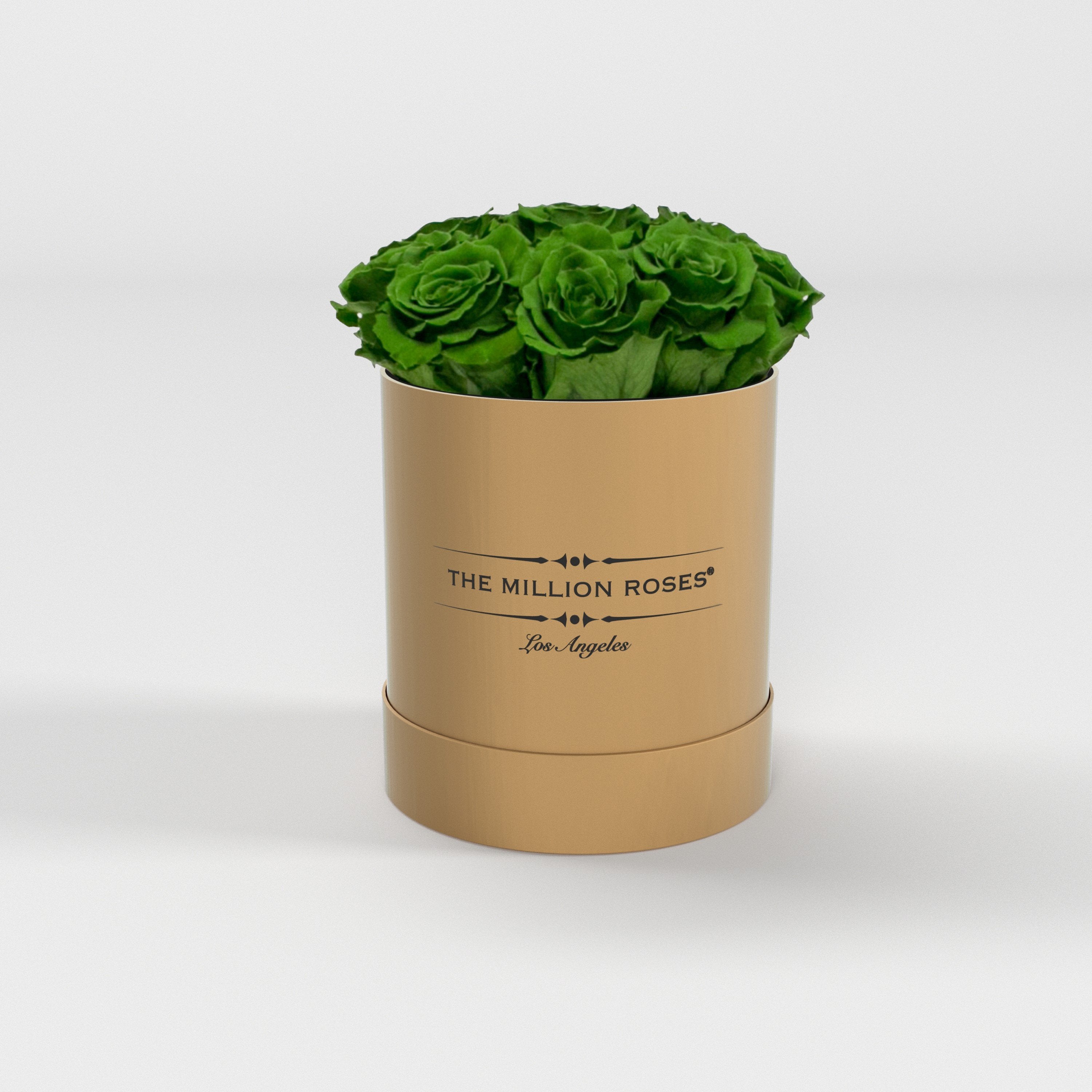 ( LA ) Gold - Basic Box with Dark Green Roses