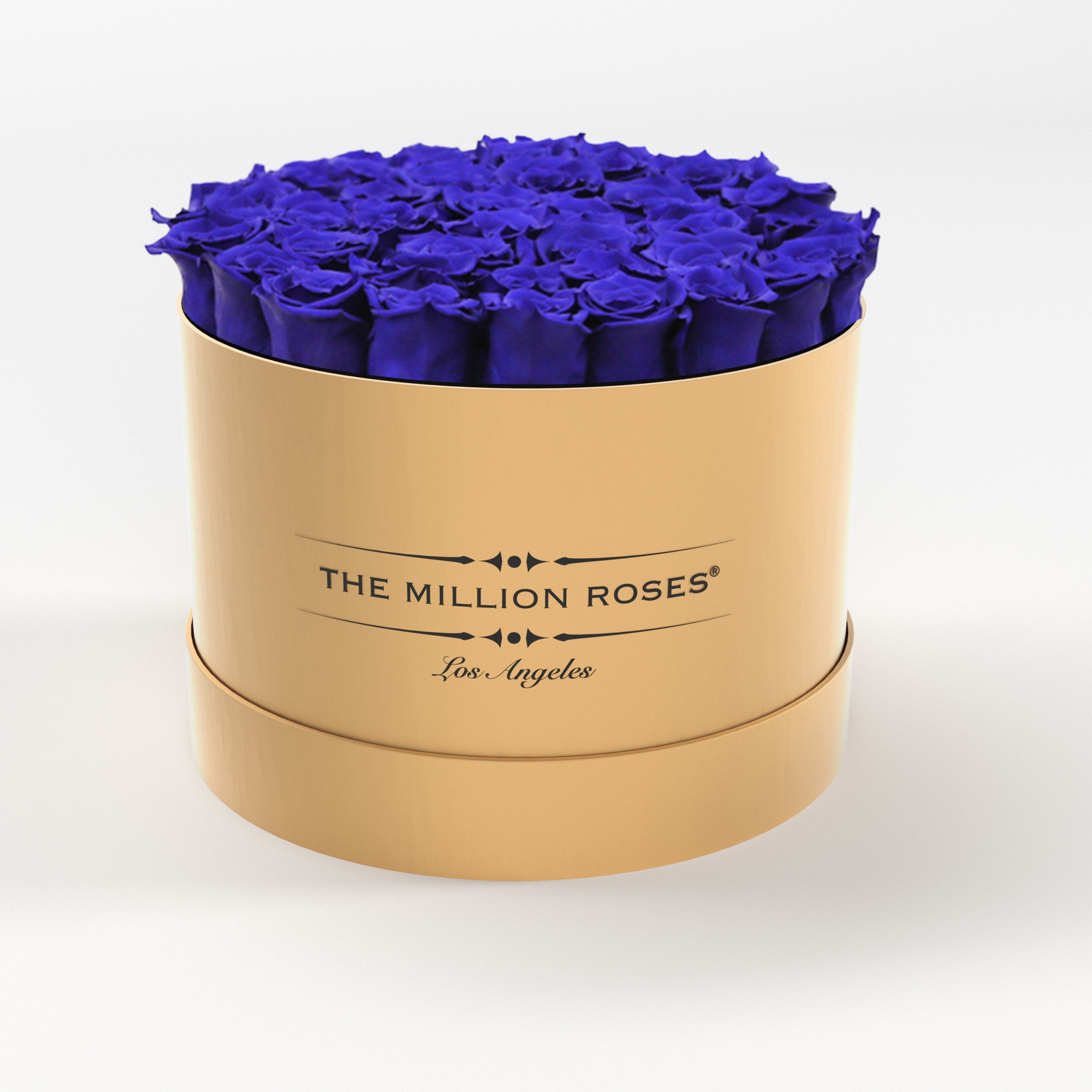 ( LA ) Gold - Premium Box with Royal Blue Roses Kit - the million roses