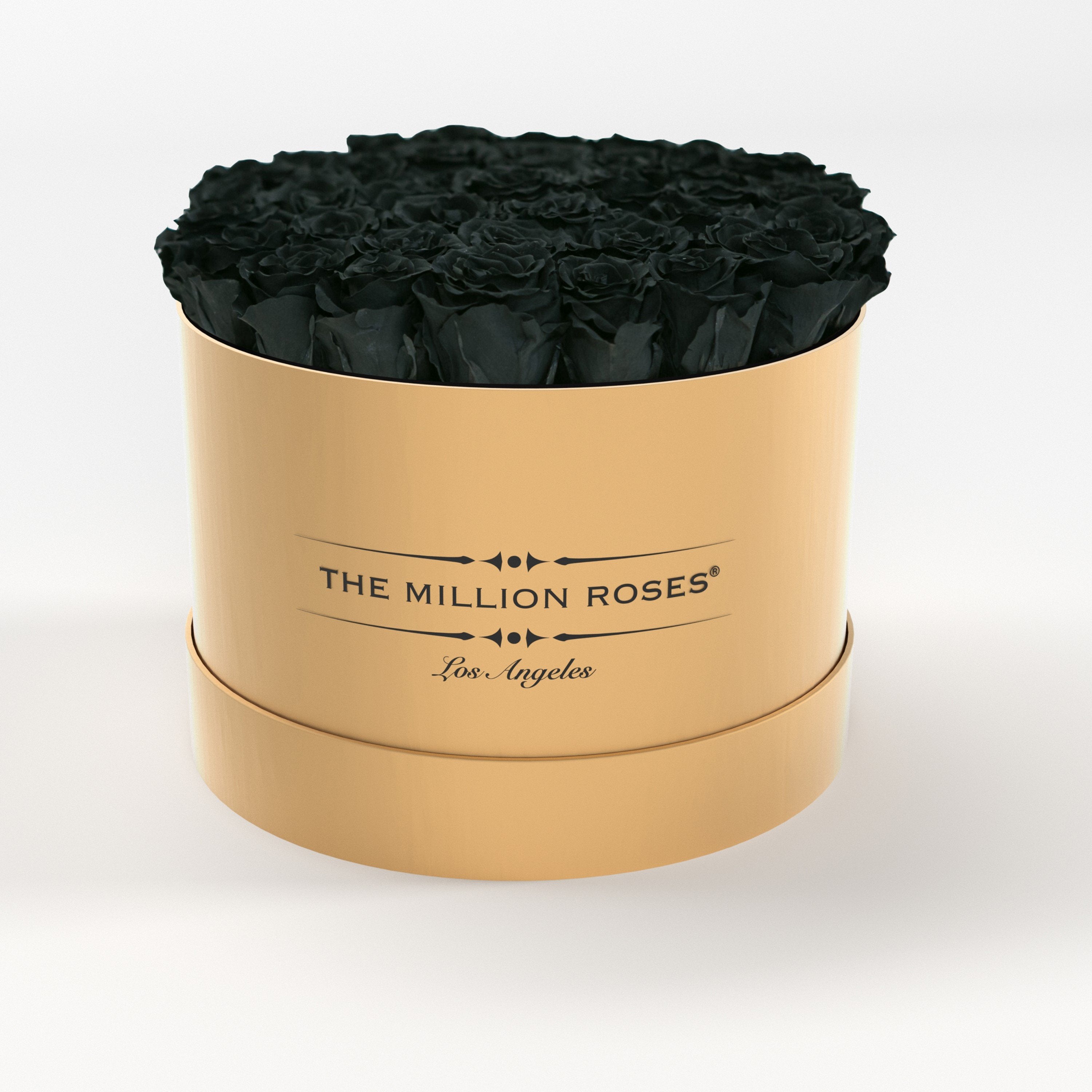 ( LA ) Gold - Premium Box with Black Roses Kit - the million roses