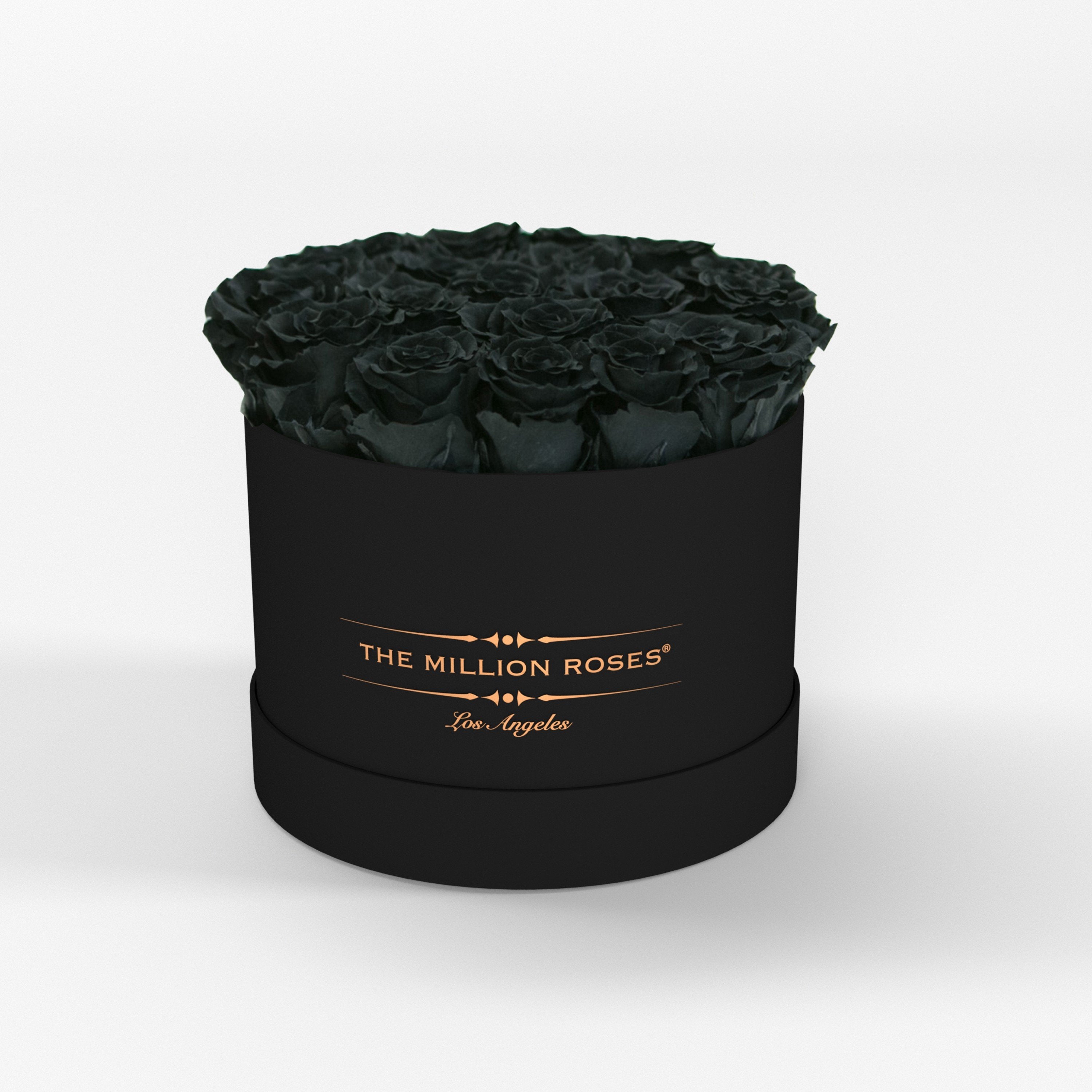 ( LA ) Black - Classic Box with Black Roses