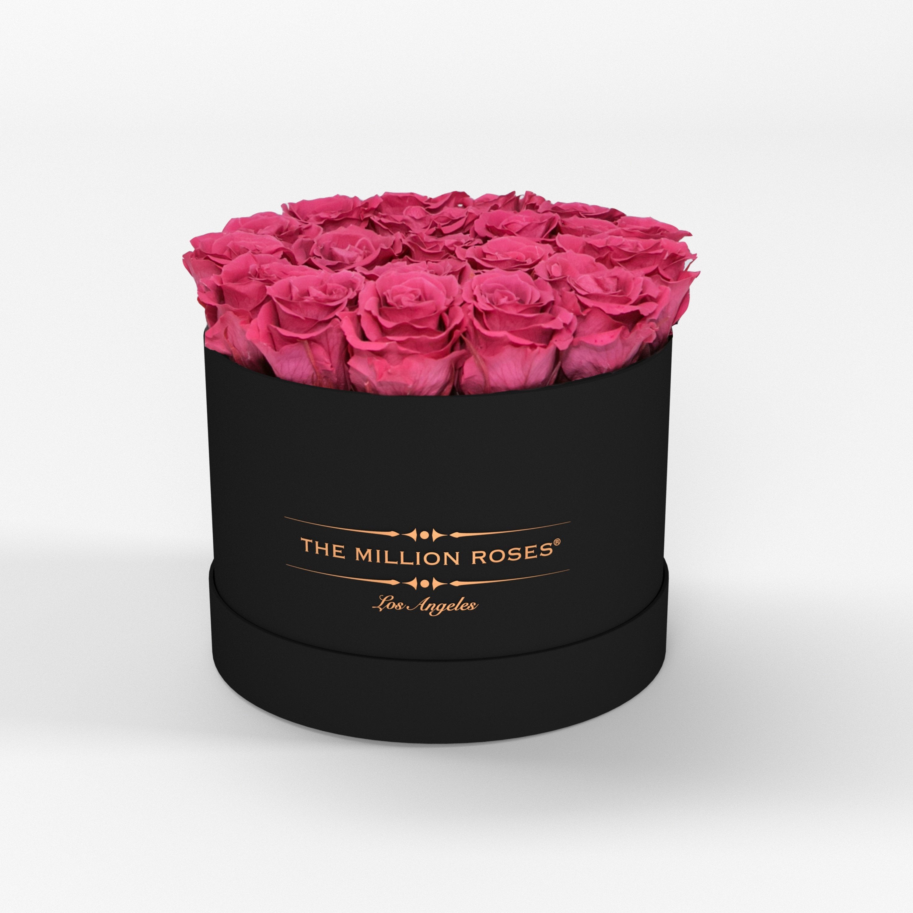 ( LA ) Black - Classic Box with Coral Roses