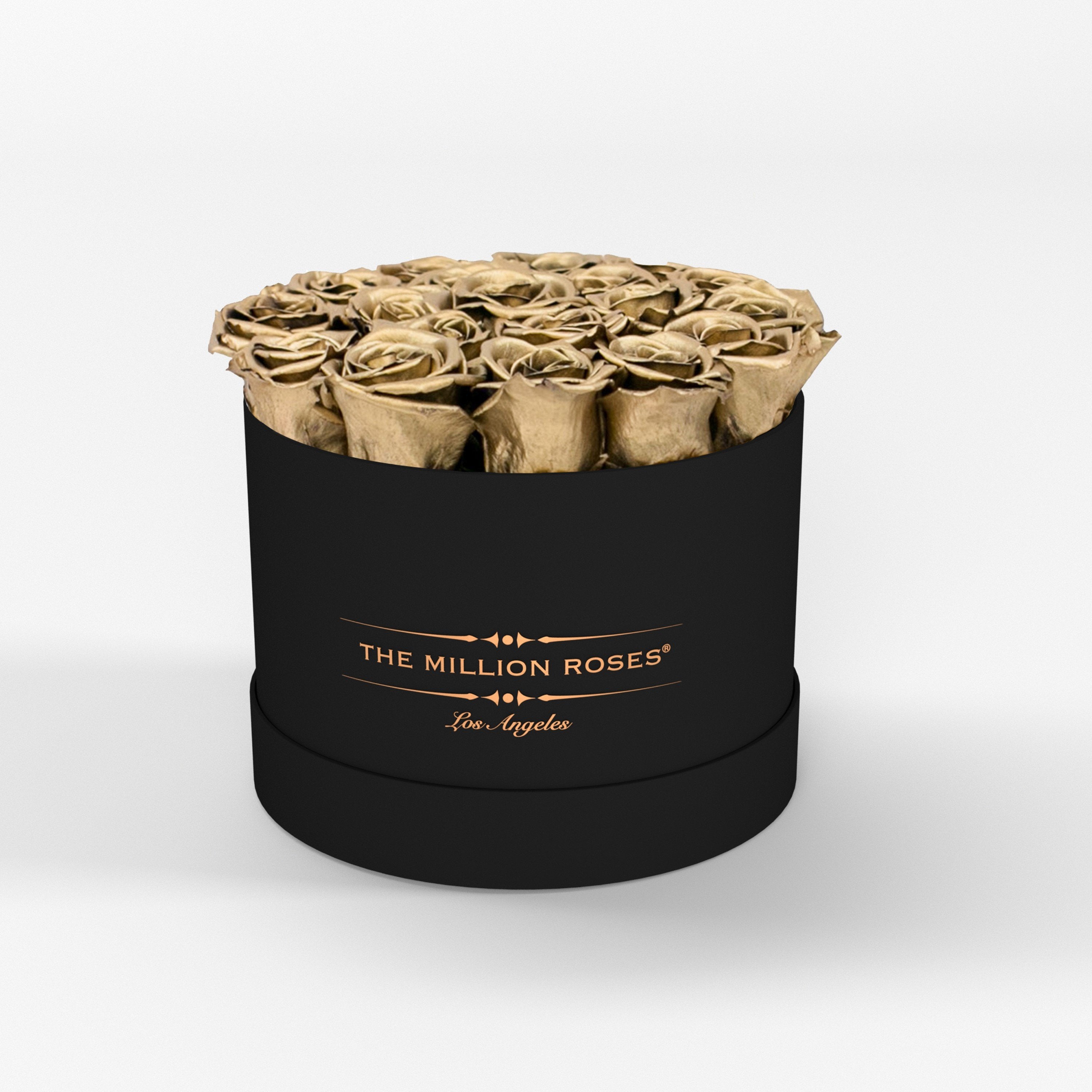( LA ) Black - Classic Box with Gold Roses