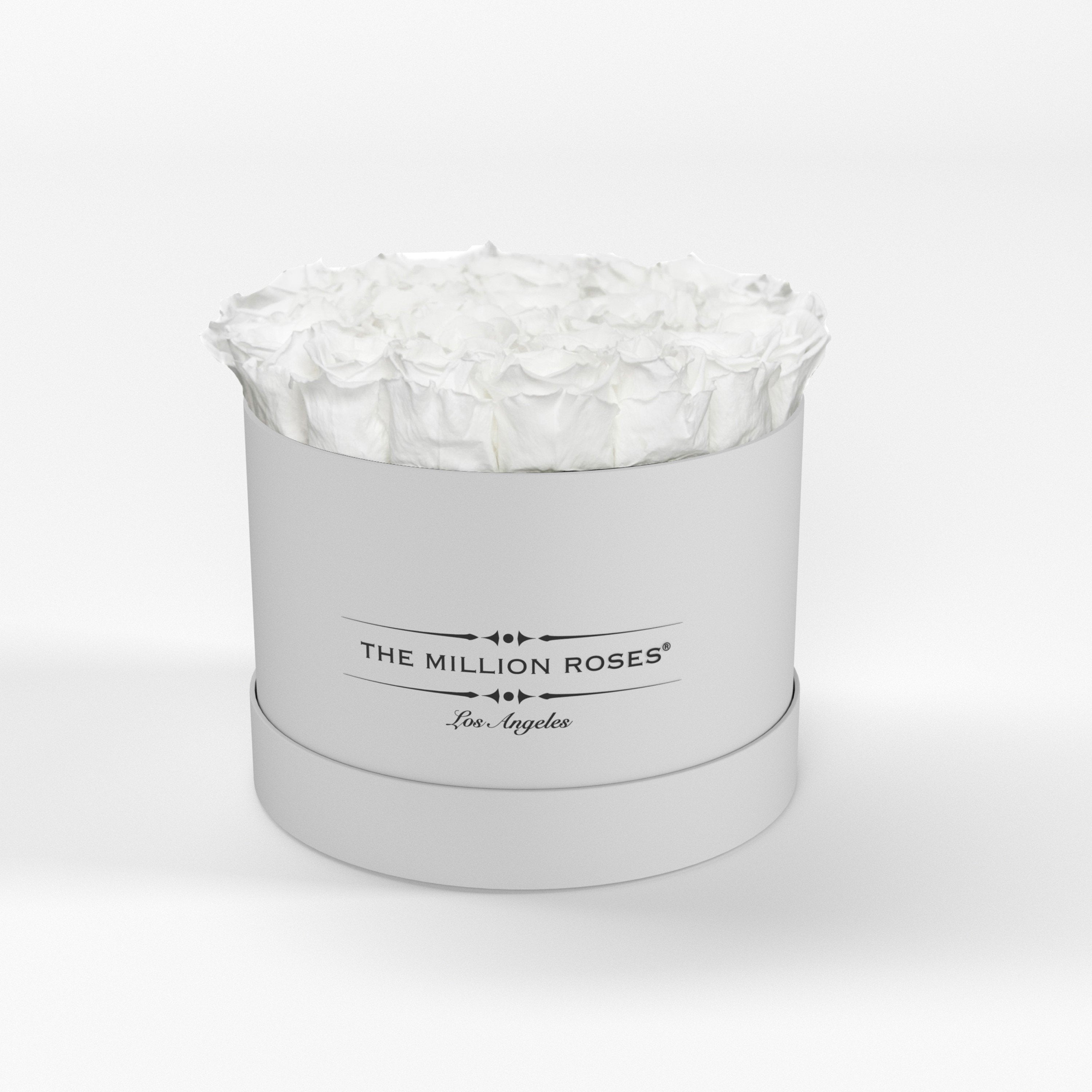 ( LA ) White - Classic Box with White Roses Kit - the million roses