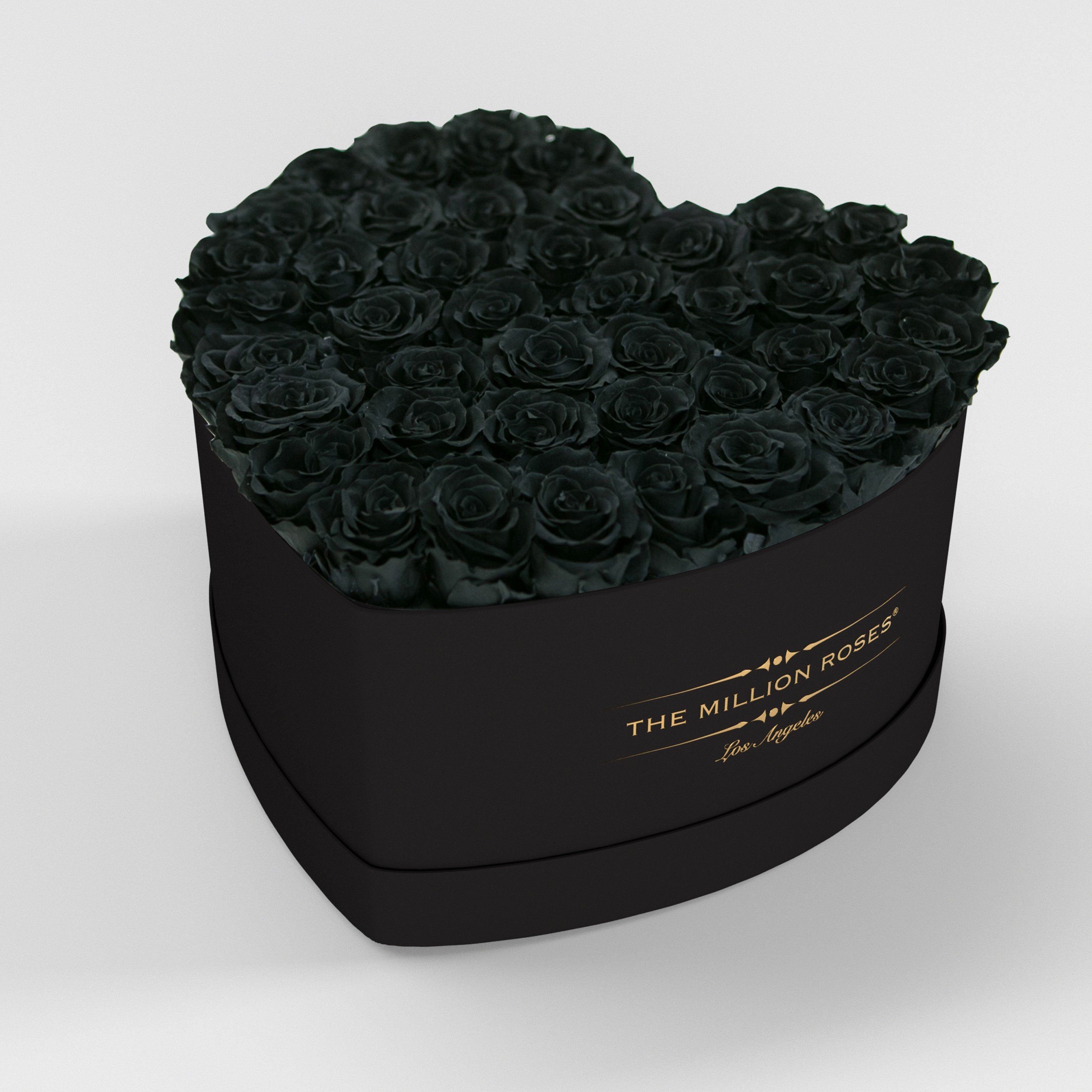 ( LA ) Black - Love Box with Black Roses Kit - the million roses
