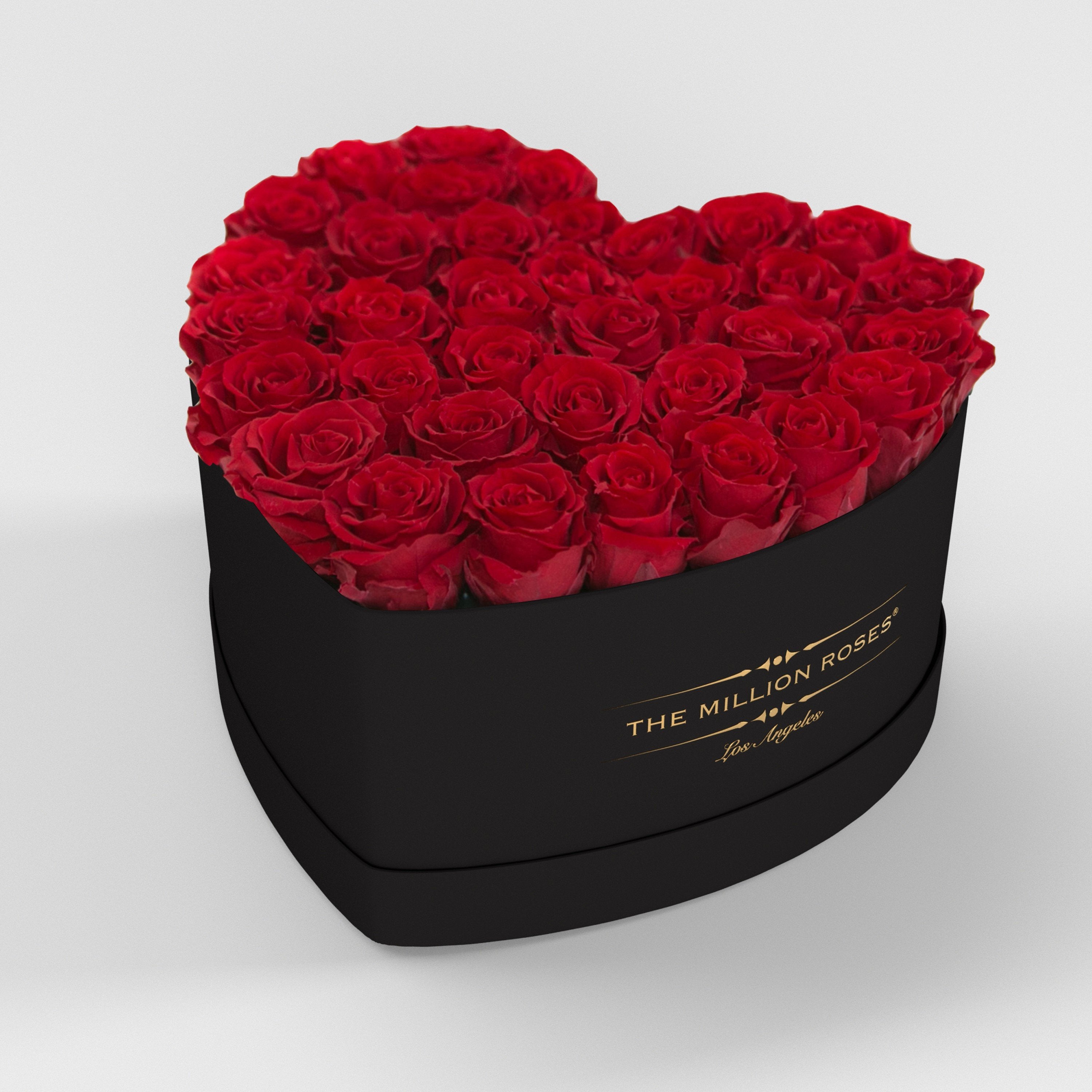 ( LA ) Black - Love Box with Red Roses Kit - the million roses