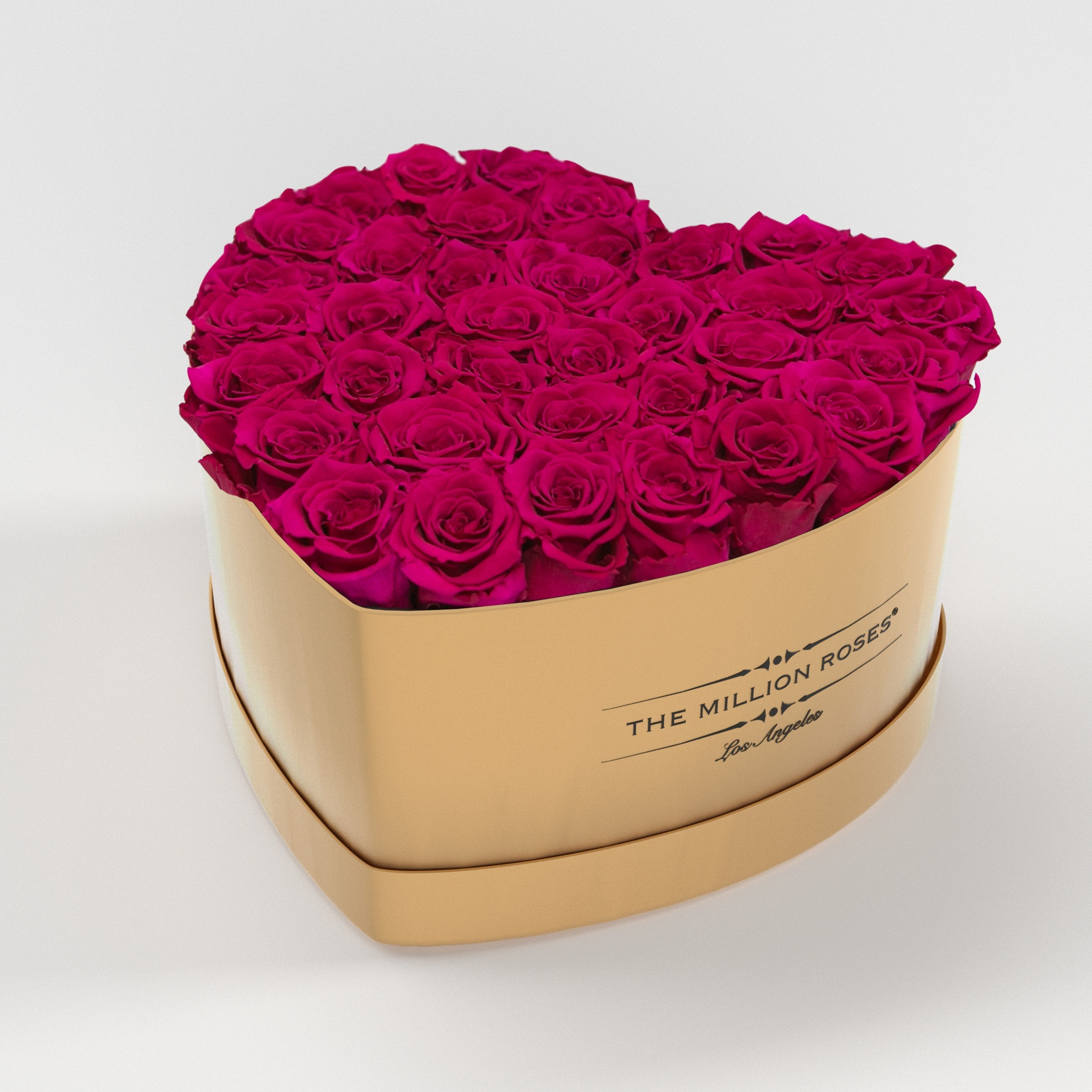 ( LA ) Gold - Love Box with Magenta Roses Kit - the million roses
