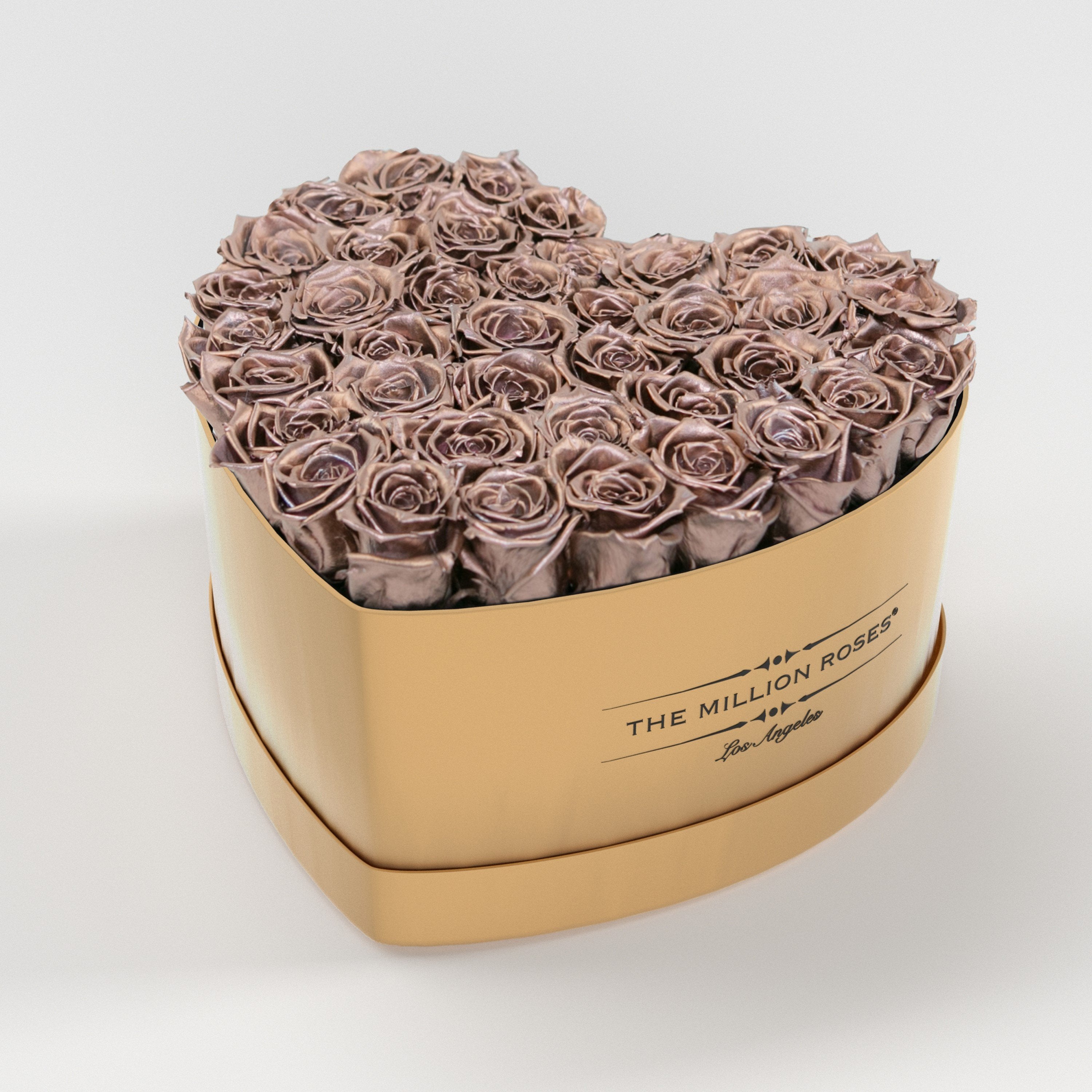 ( LA ) Gold - Love Box with Rose Gold Roses Kit - the million roses