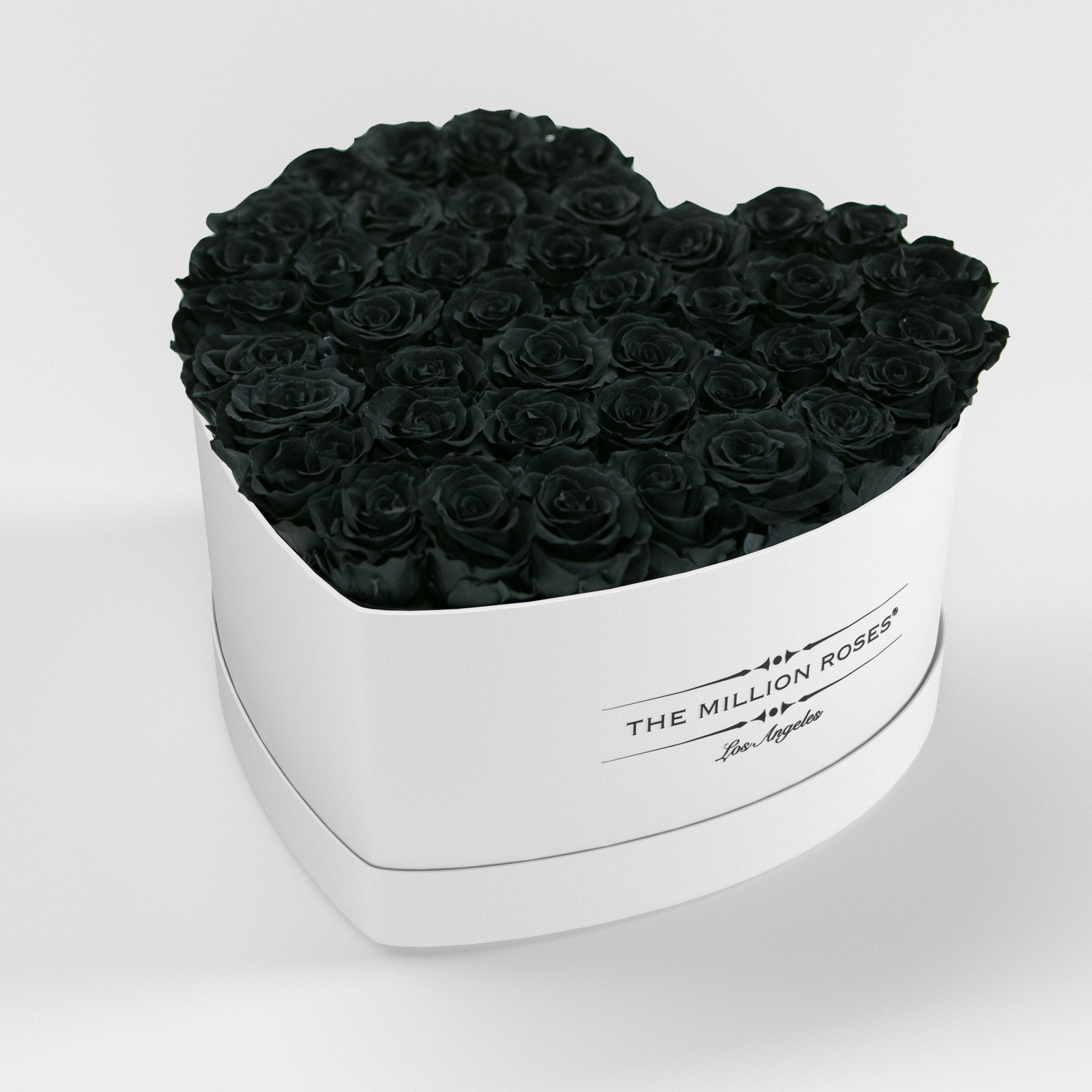 ( LA ) White - Love Box with Black Roses Kit - the million roses