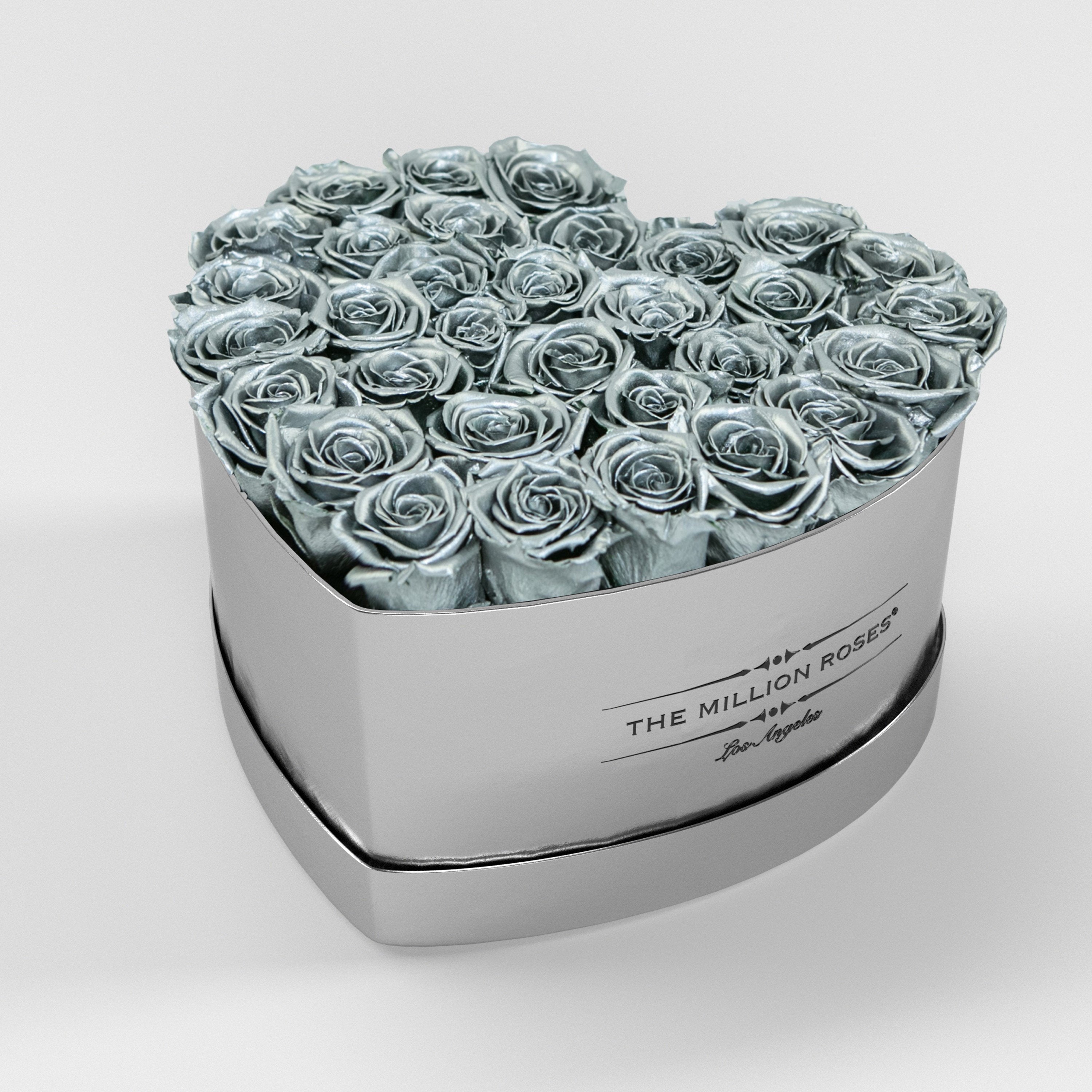 ( LA ) Silver - Love Box with Silver Roses Kit - the million roses