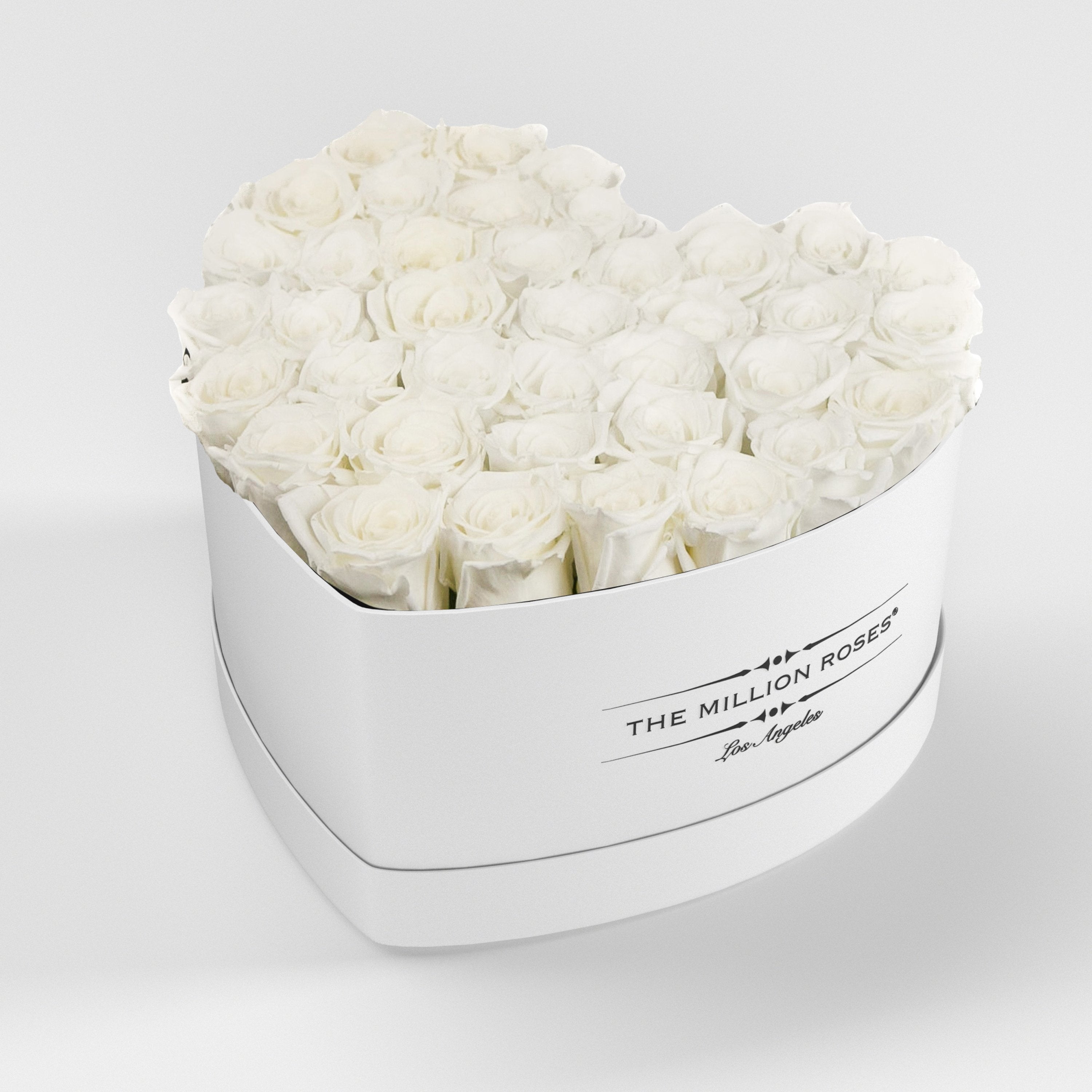 ( LA ) White - Love Box with White Roses Kit - the million roses