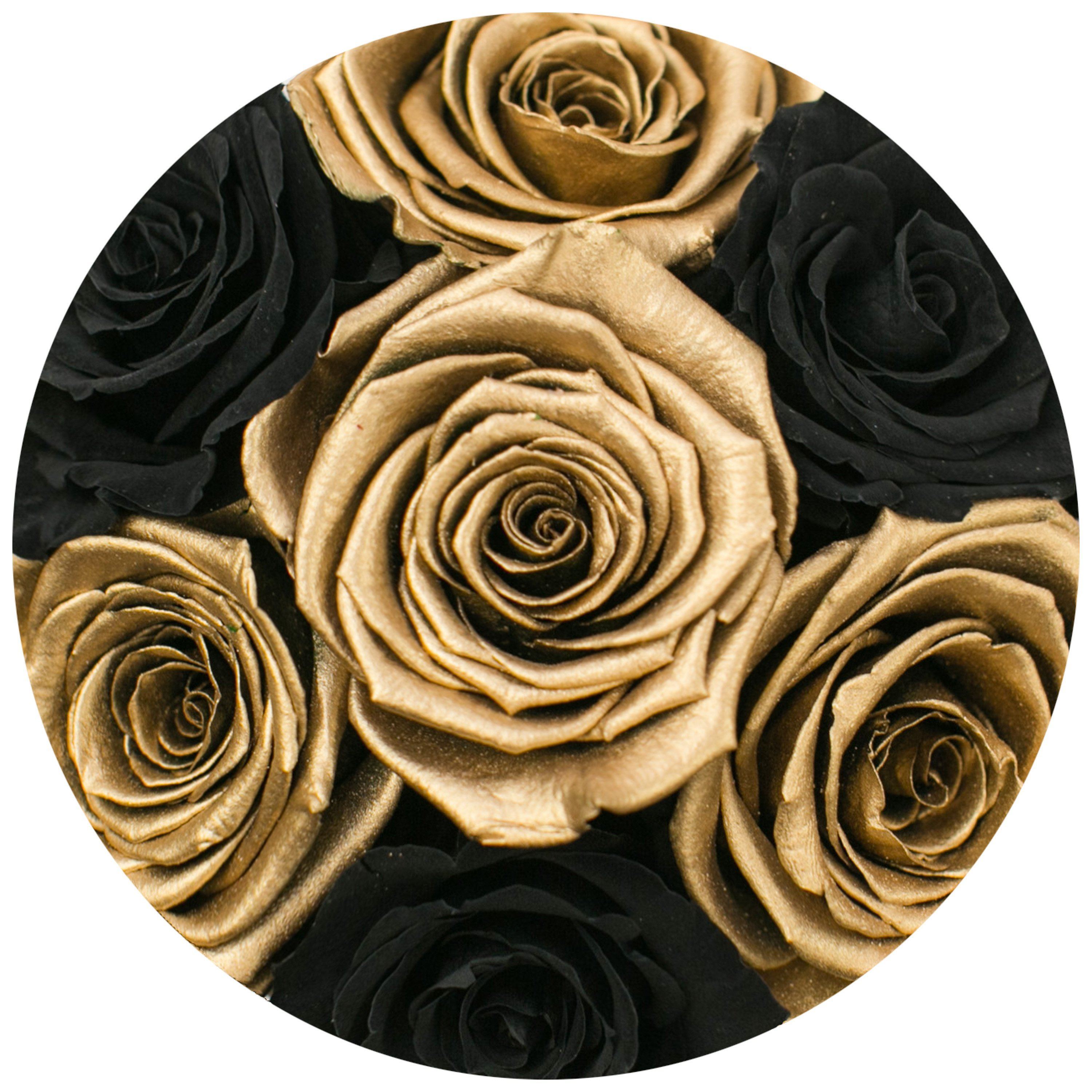 the million Basic+ box - white - black&gold ETERNITY+ roses gold eternity roses - the million roses
