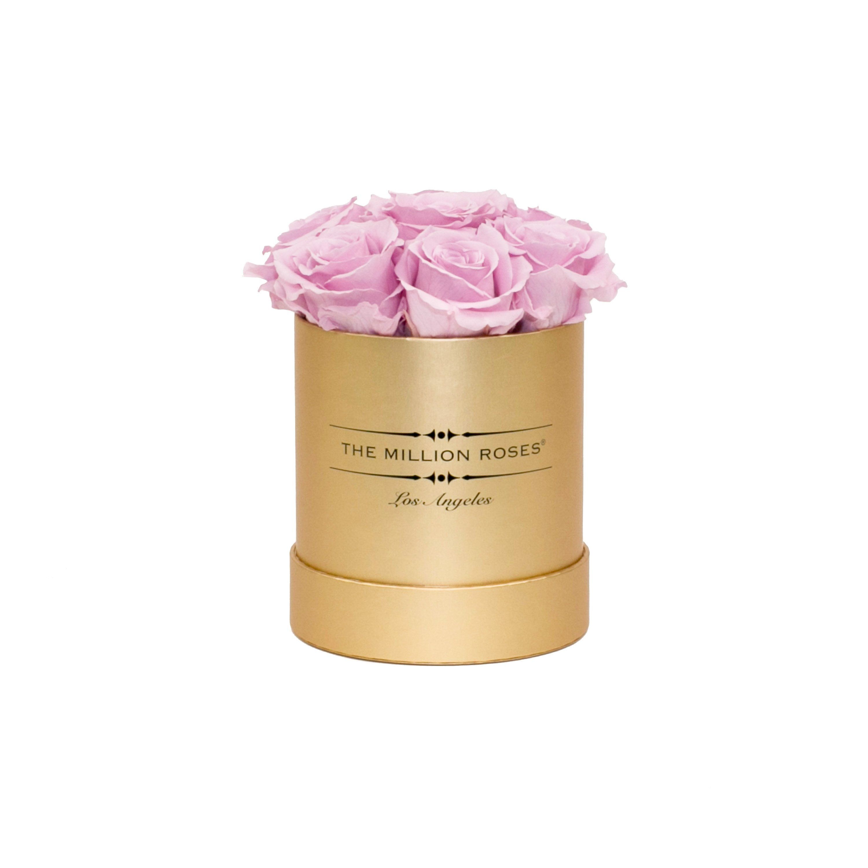 the million Basic+ box - gold - bride-pink ETERNITY+ roses pink eternity roses - the million roses