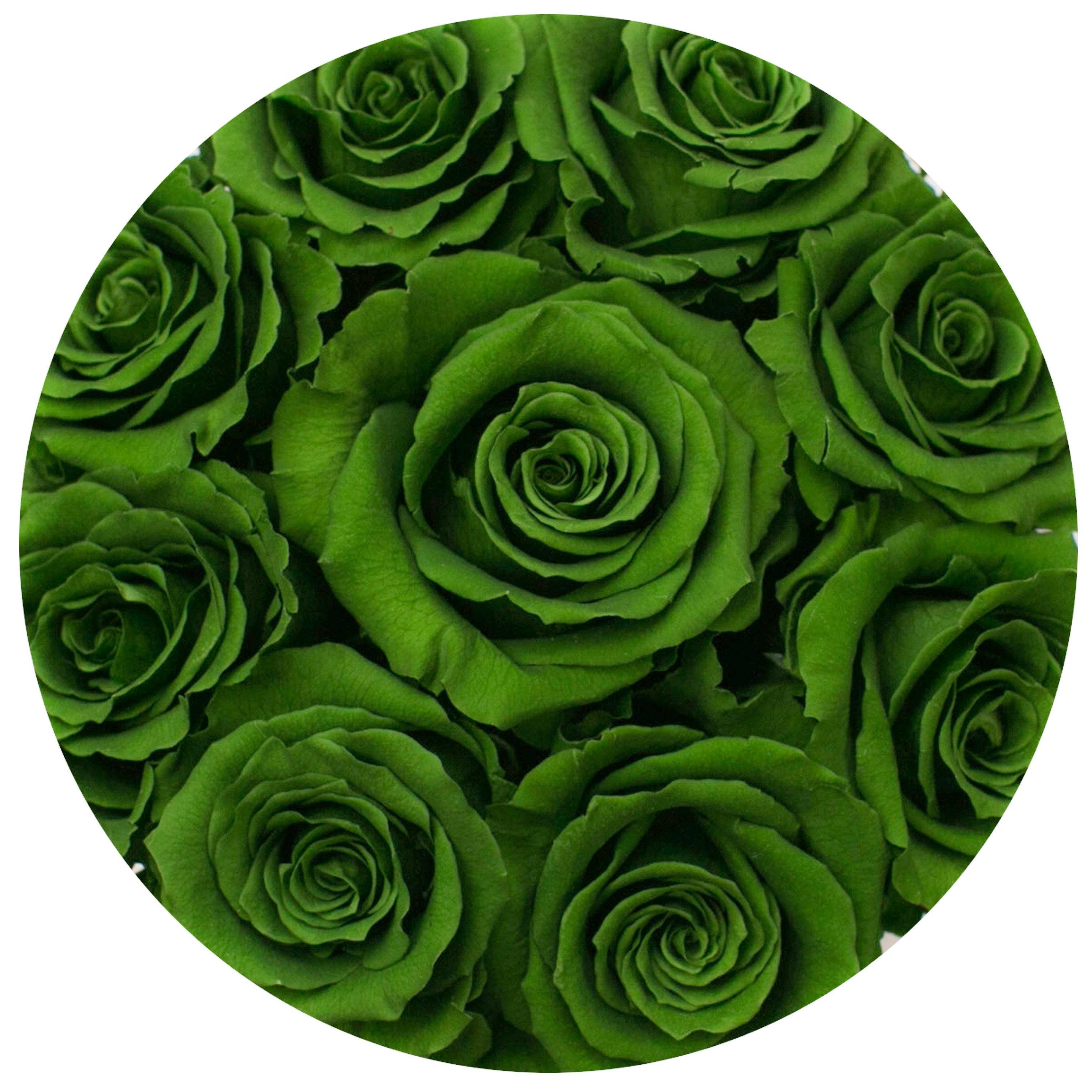 the million Basic+ box - white - emerald-green ETERNITY+ roses green eternity roses - the million roses