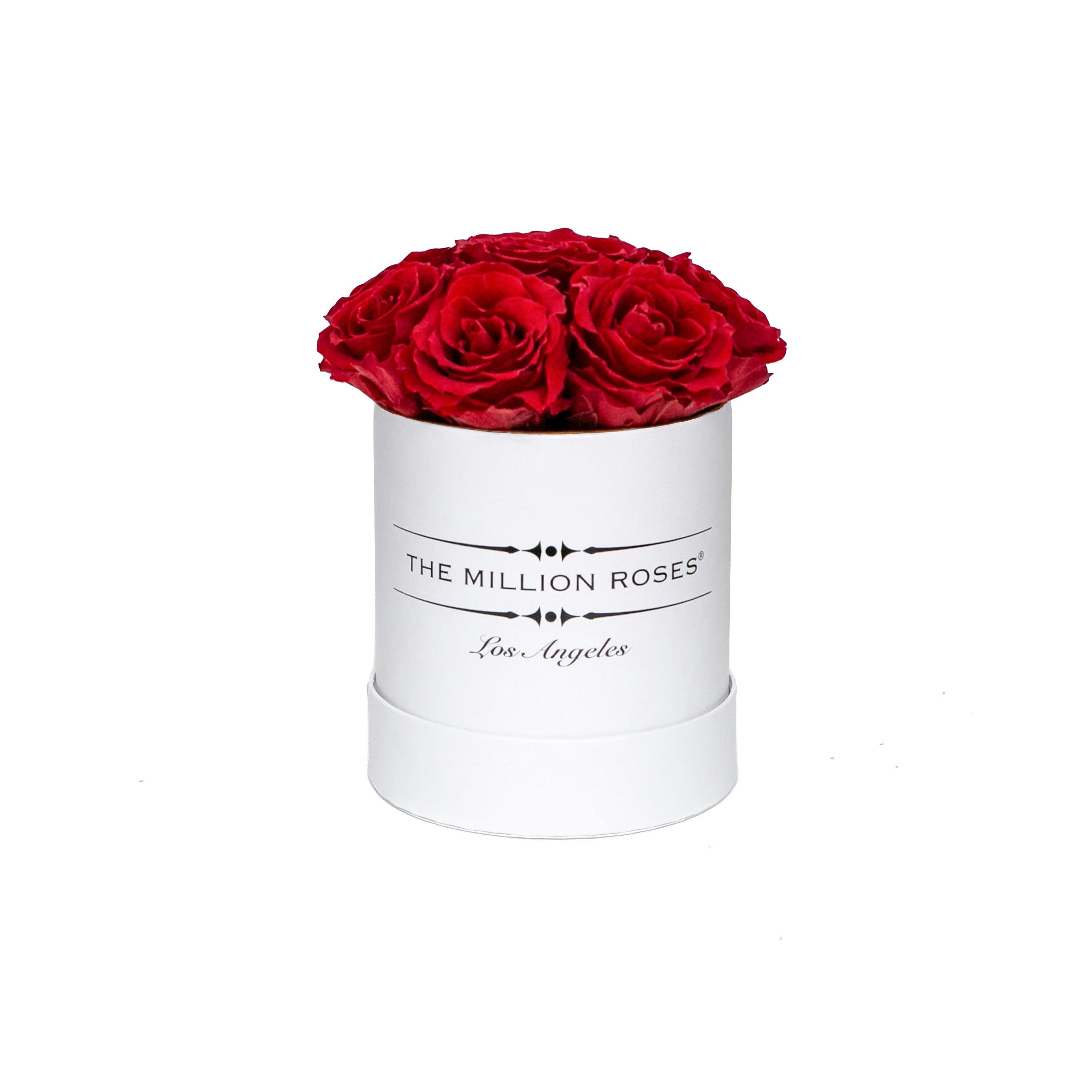 the million Basic+ box - white - red ETERNITY+ roses red eternity roses - the million roses