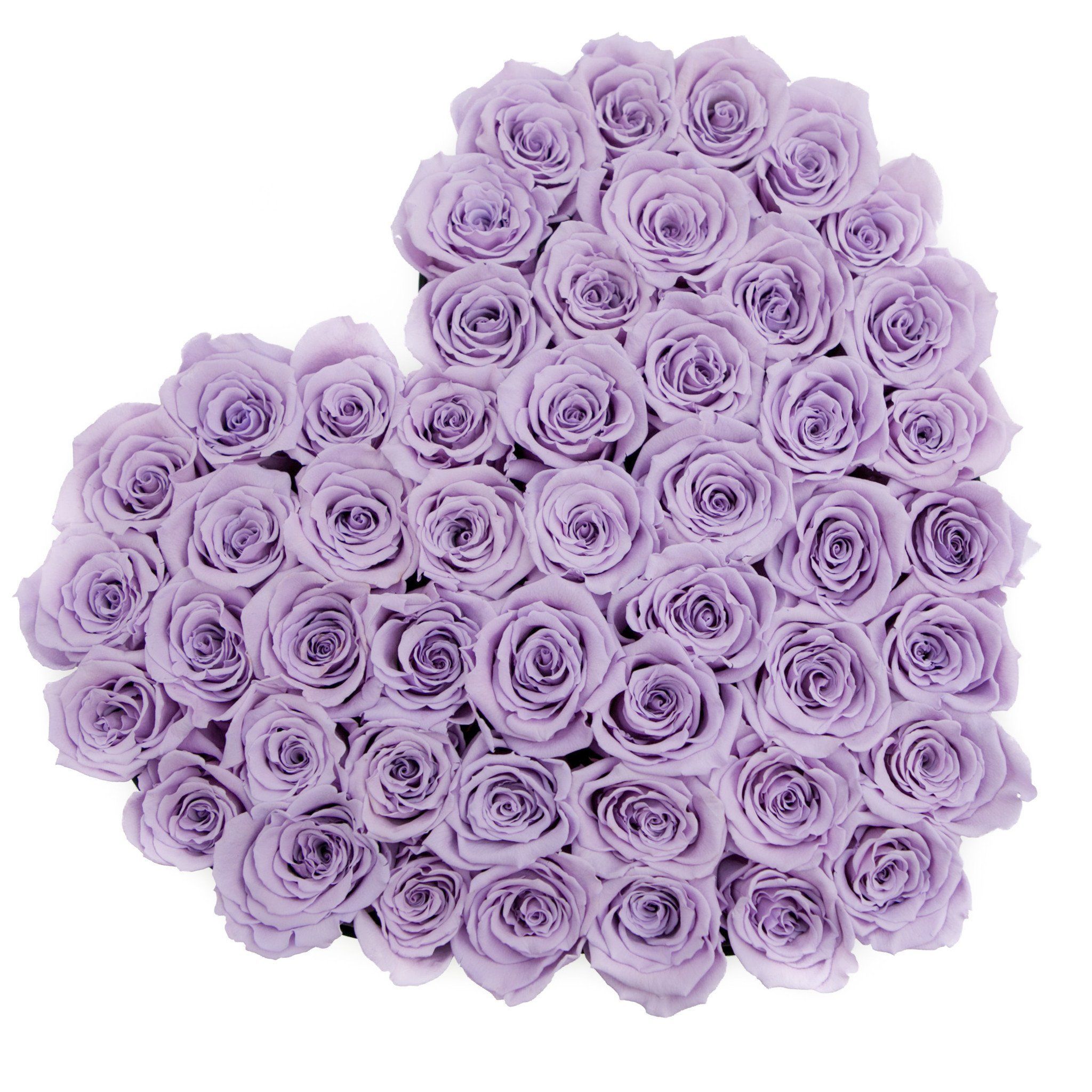 LOVE box - black - lavender roses lavender eternity roses - the million roses
