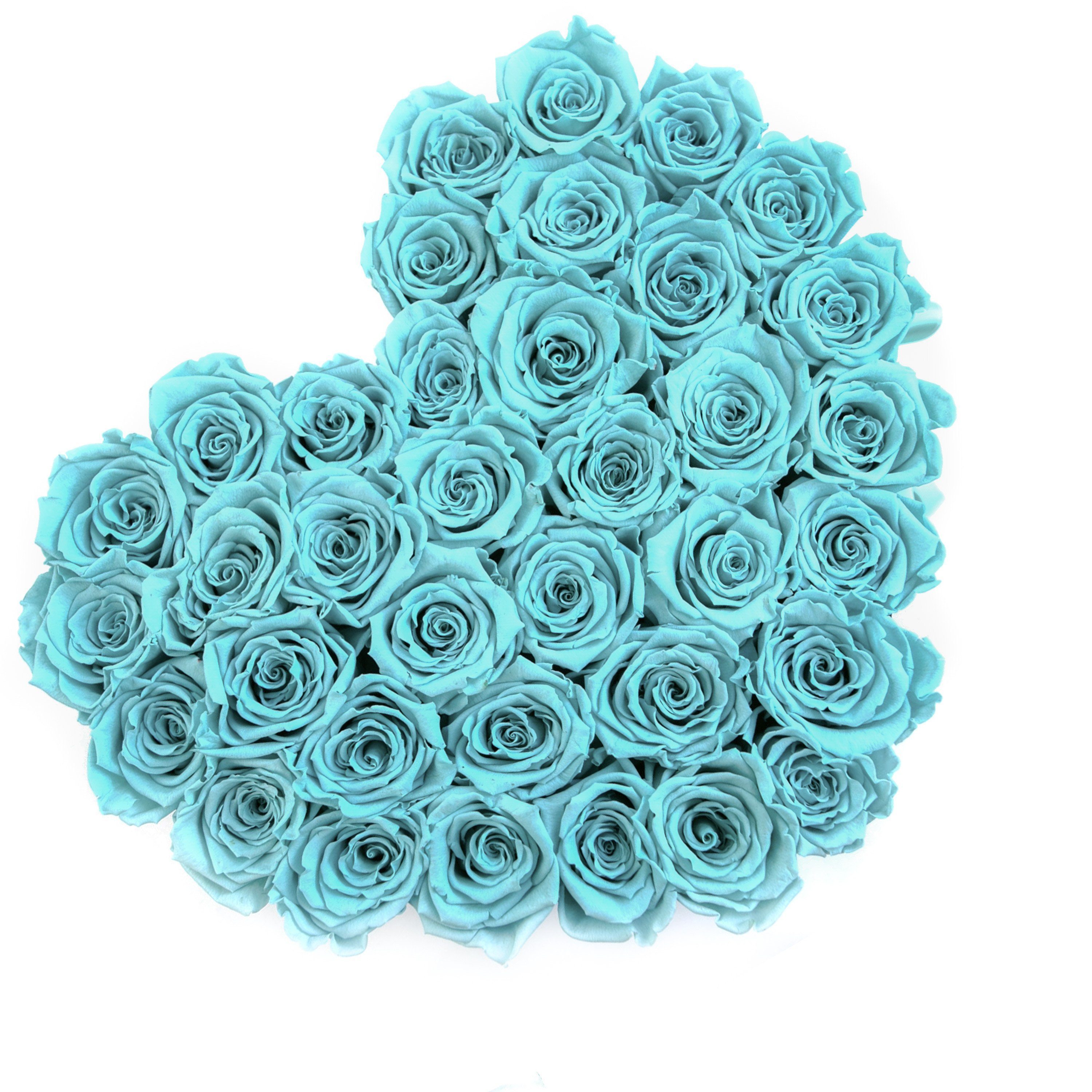 LOVE box - black - tiffany-blue roses tiffany-blue eternity roses - the million roses