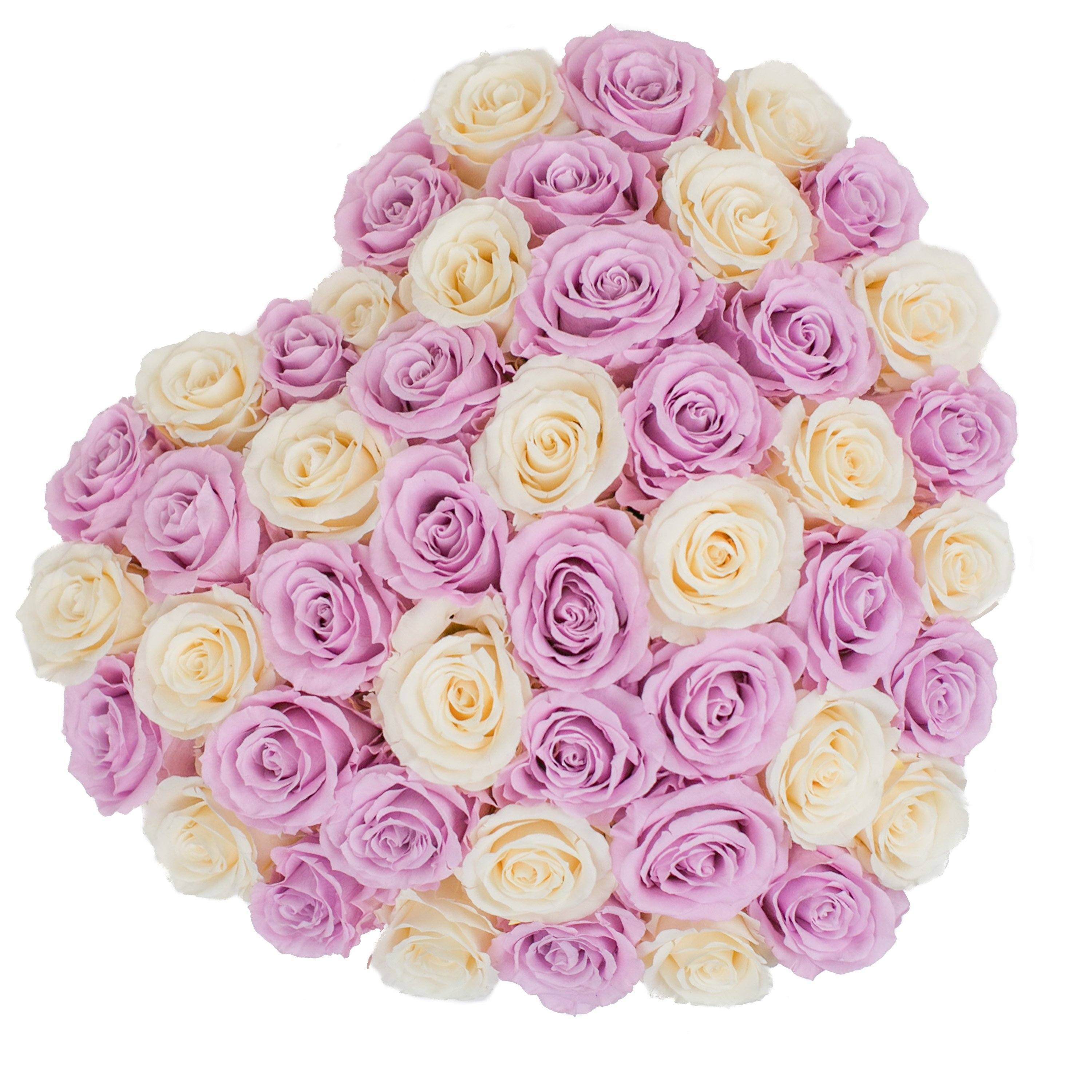 the million LOVE+ - glamour light-pink suede box - light-pink/ivory ETERNITY roses pink eternity roses - the million roses