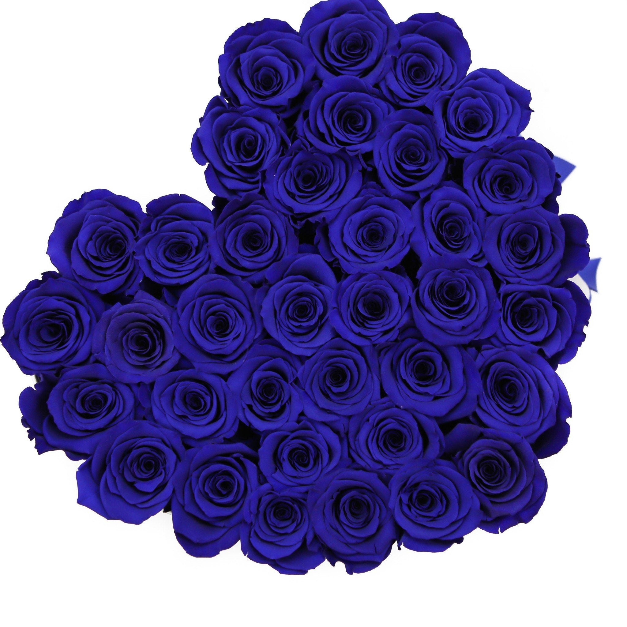 LOVE box - white - blue roses blue eternity roses - the million roses