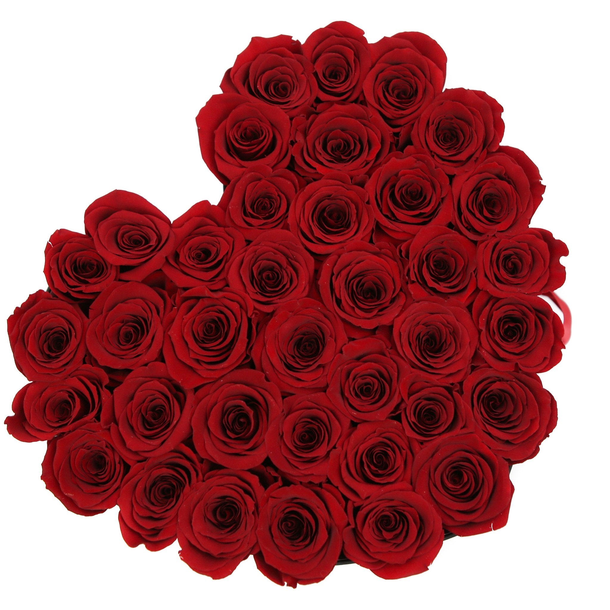 LOVE box - black - red roses red eternity roses - the million roses