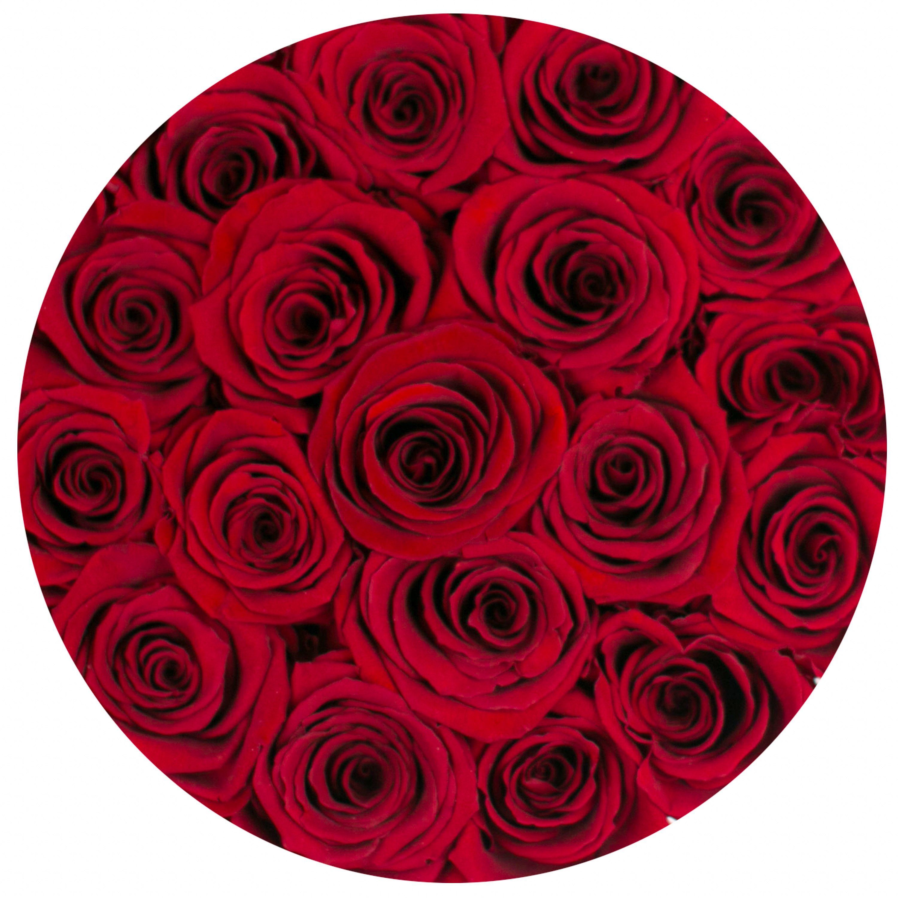 classic round box - "LOVE" - red roses red eternity roses - the million roses