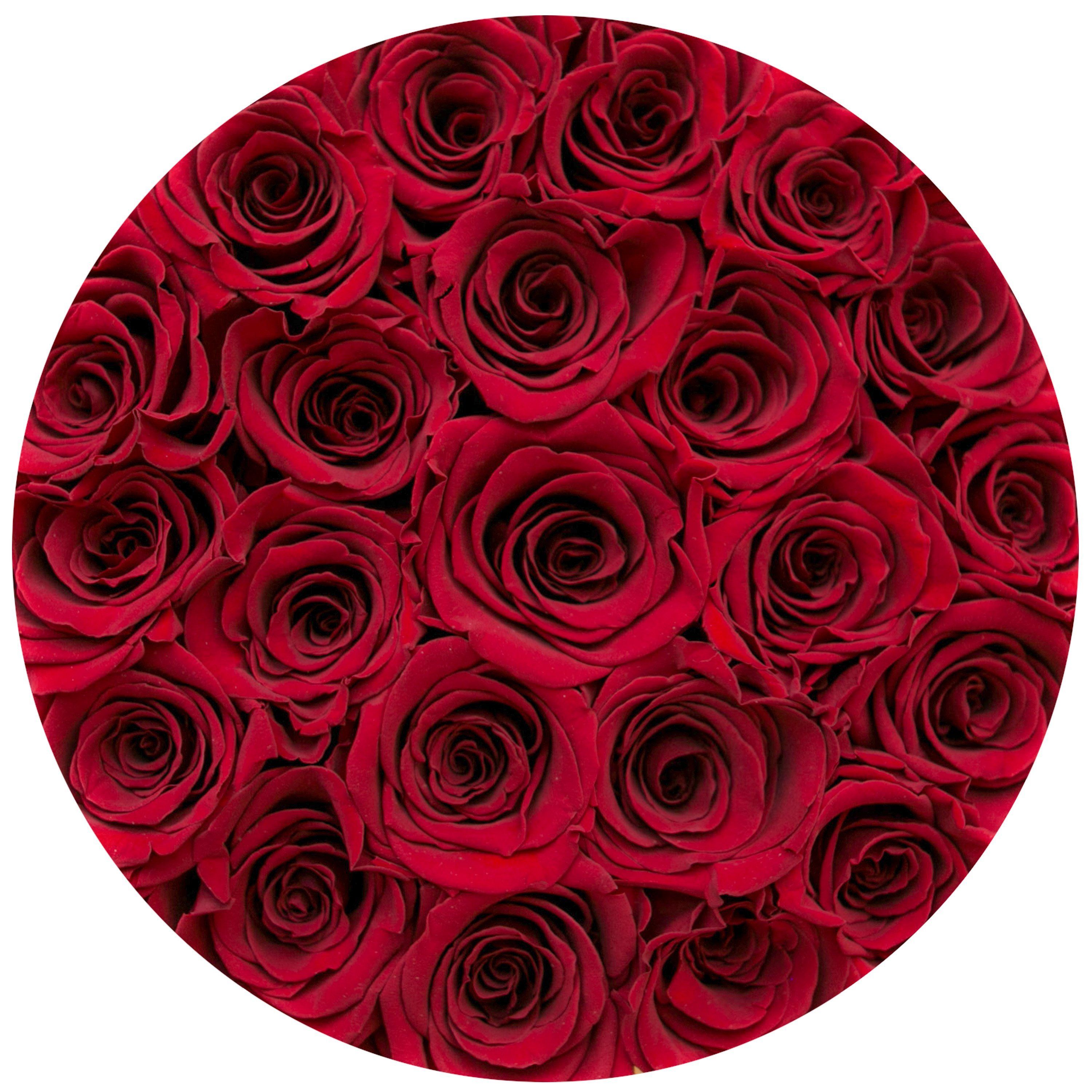 classic round box - black - red roses red eternity roses - the million roses